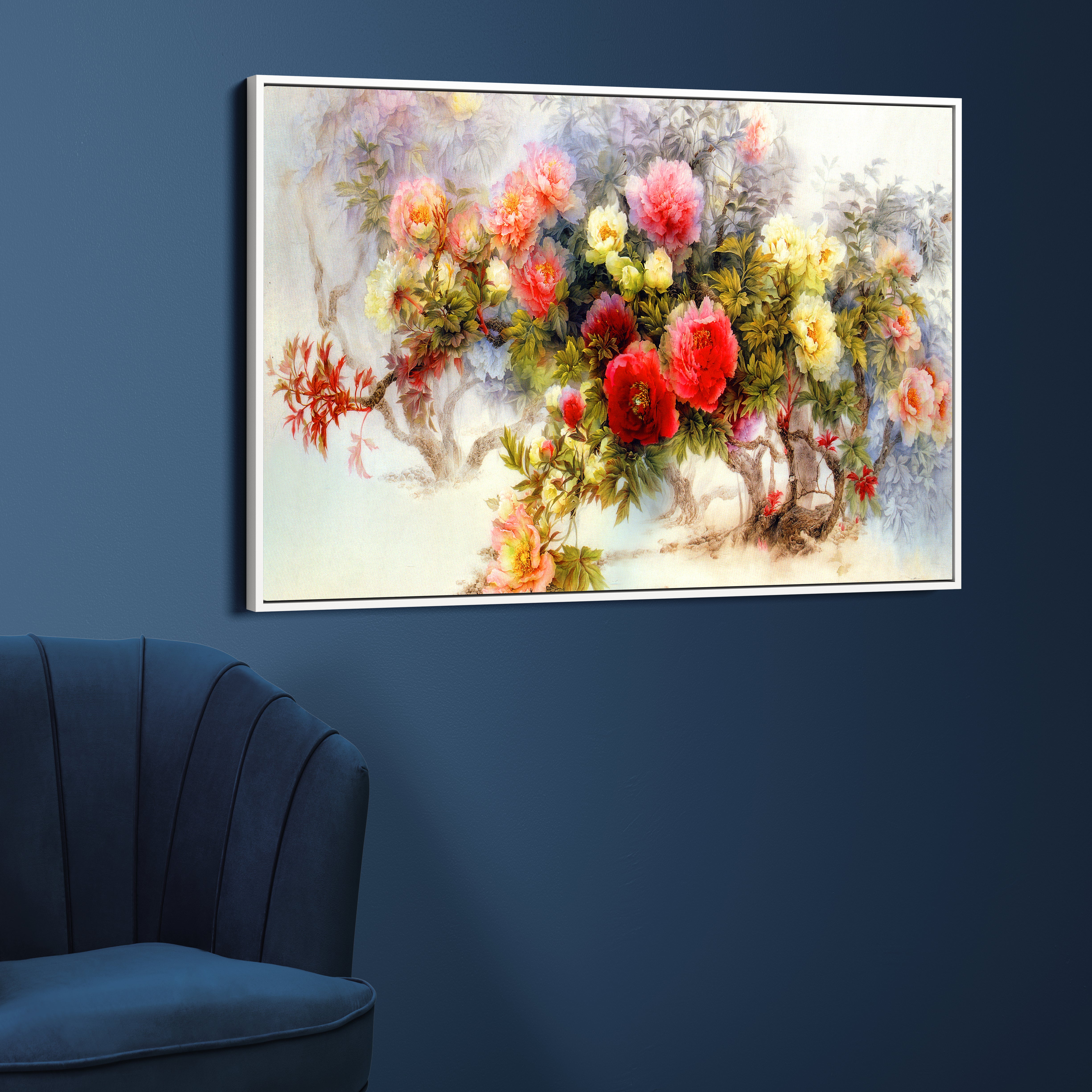 Rose Flower Bunch Canvas Wall Painting