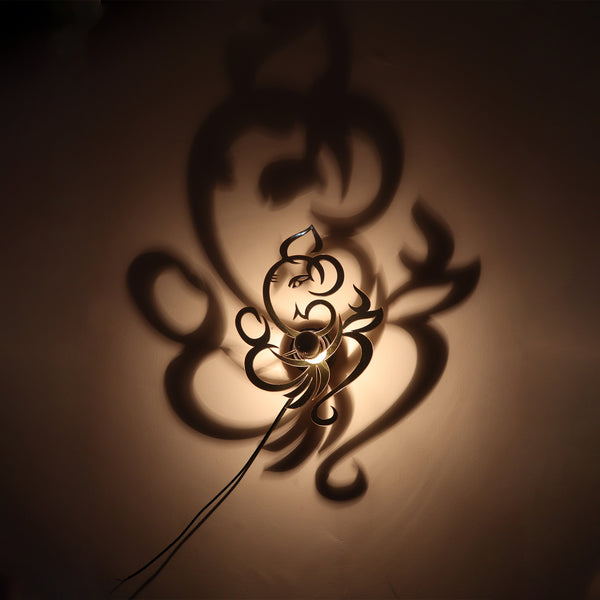 Lord Ganesa Creative Golden Shadow lamp