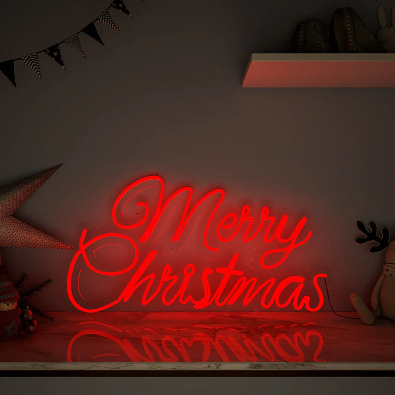 Merry Christmas Text LED Neon Light
