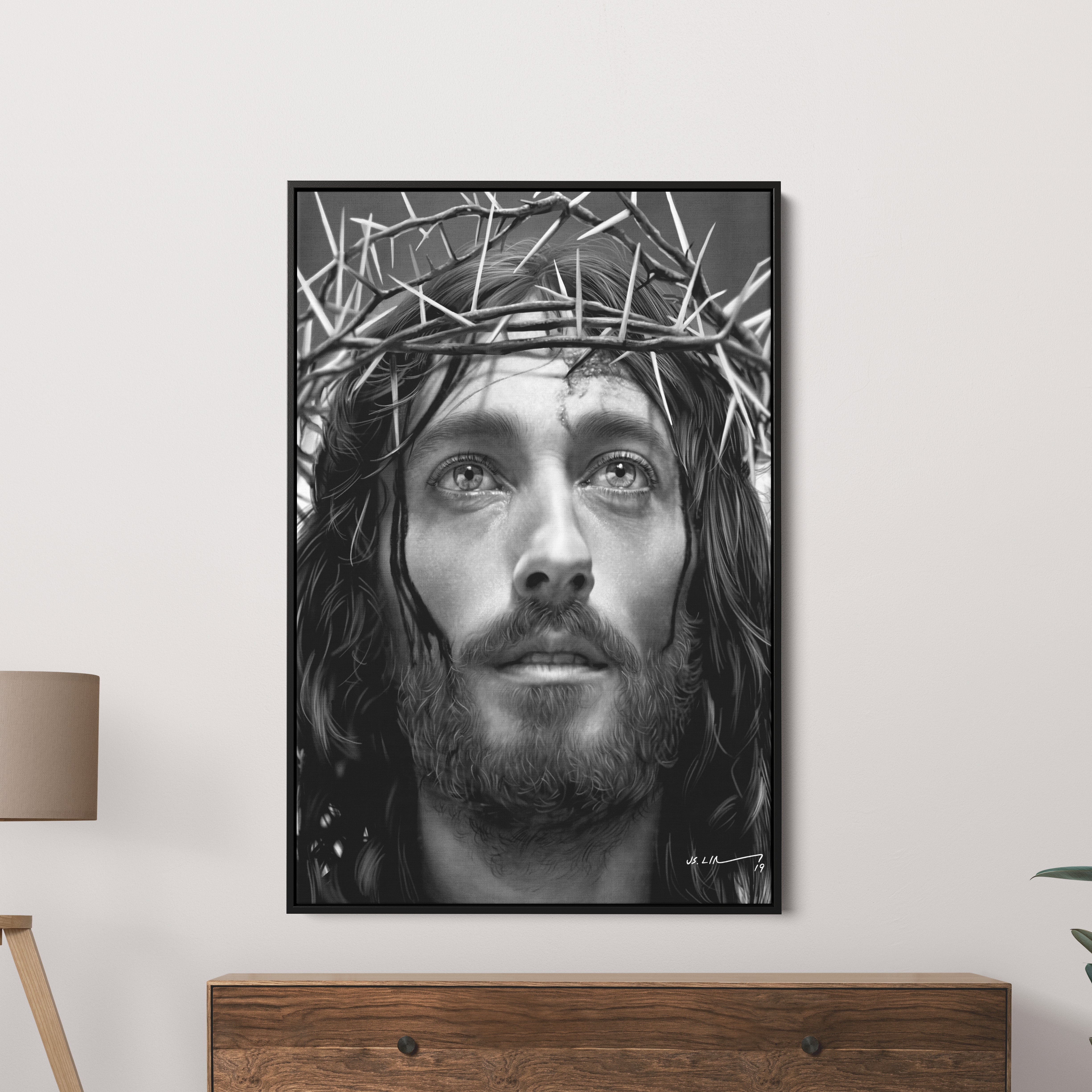 Jesus Christ Thorn Crown Canvas Wall Painting