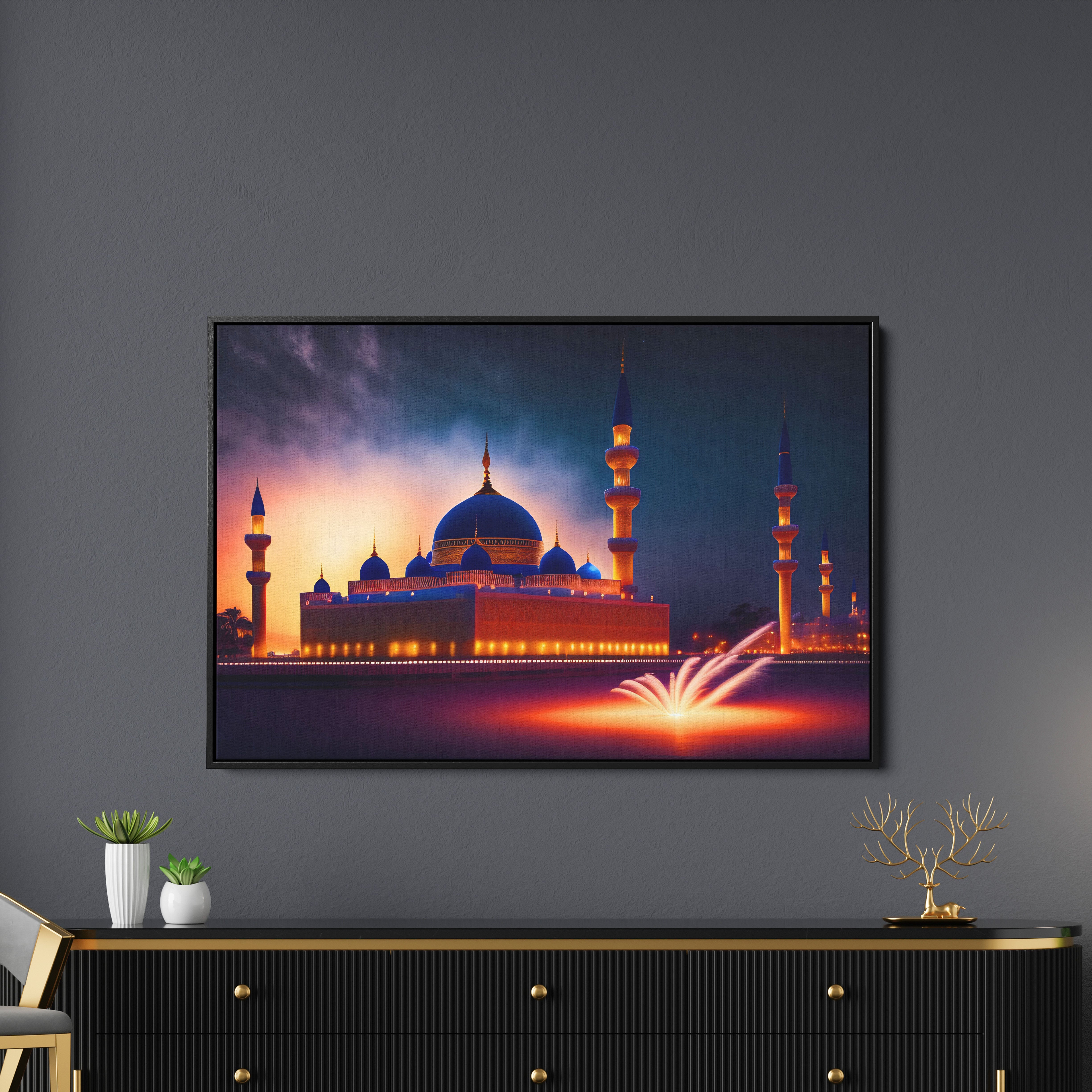 Islamic Attractive Mosque Canvas Wall Painting