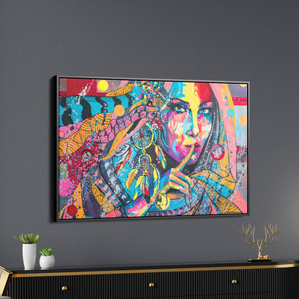 Enigmatic Girl Abstract Art Wall Painting