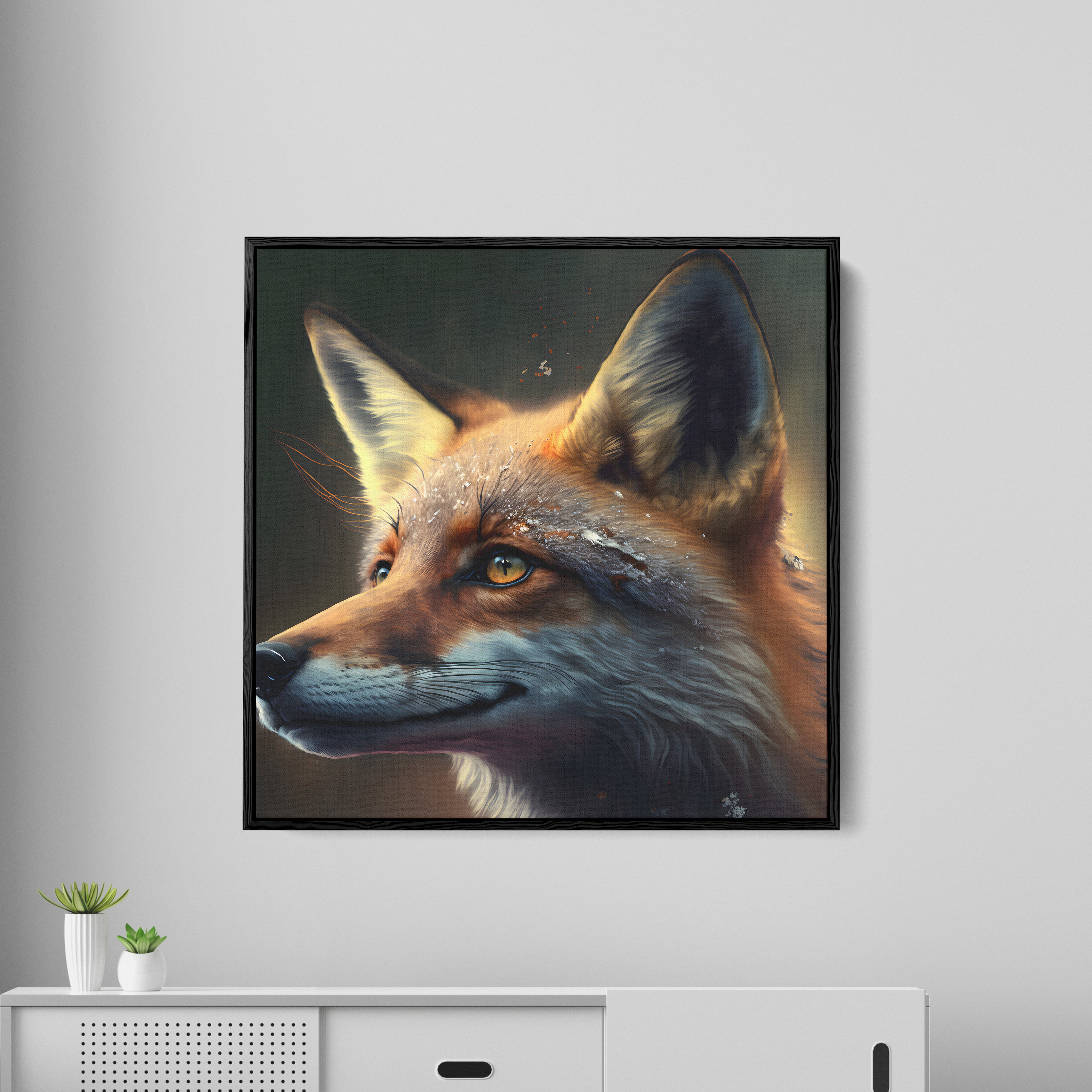 Fox Canvas Wall Painting
