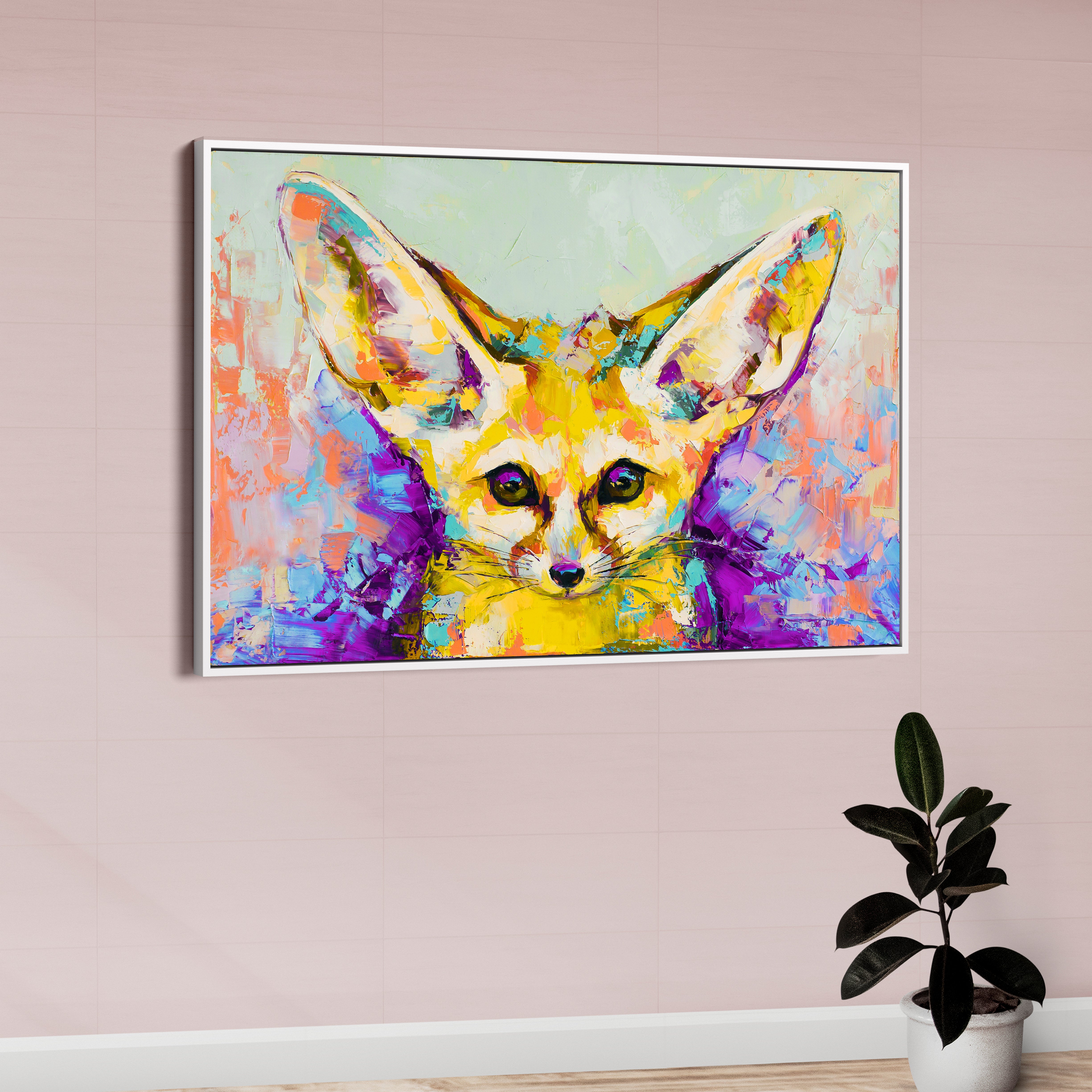 Abstract Art Fox Canvas Wall Painting