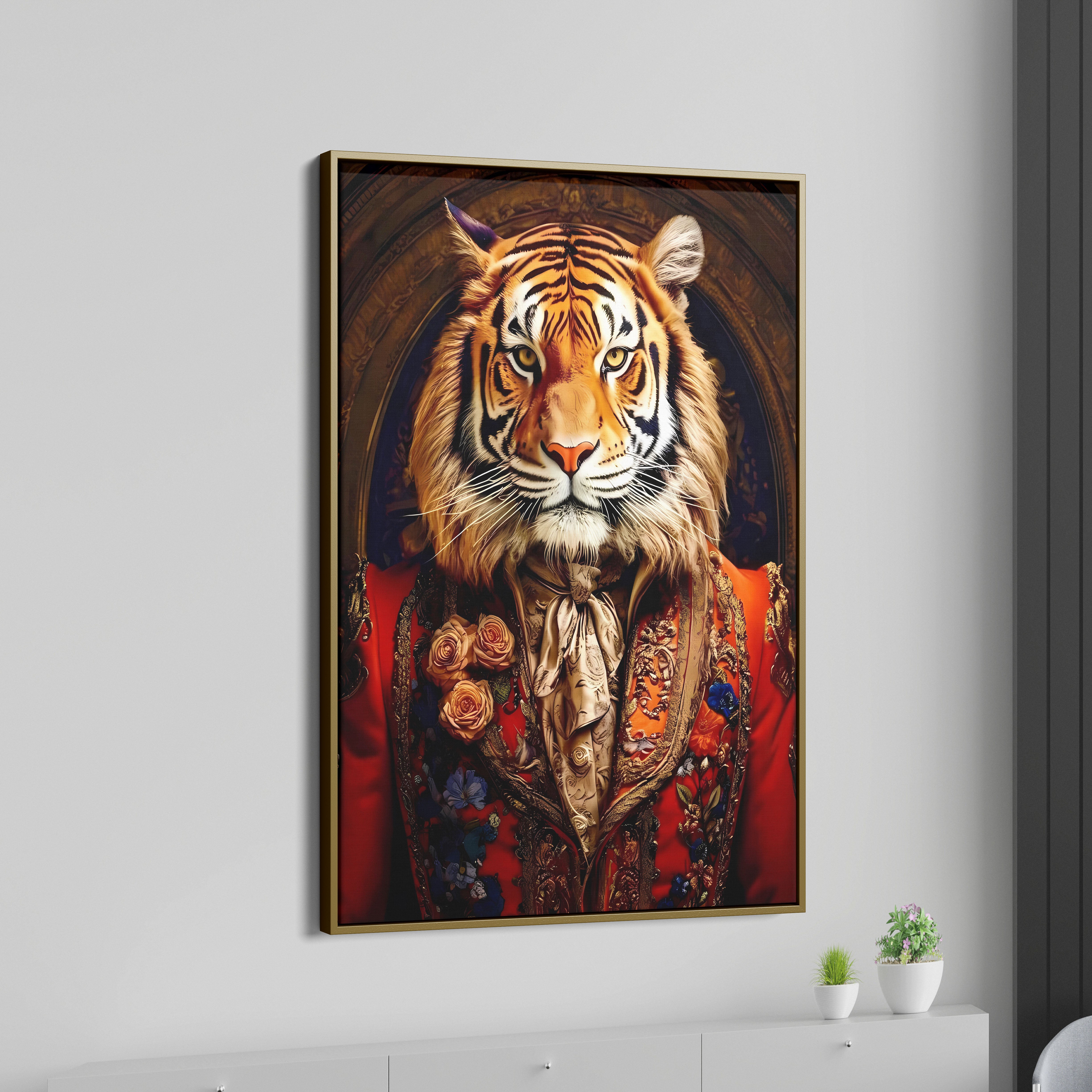 Tiger Royal Renaissance Canvas Wall Painting