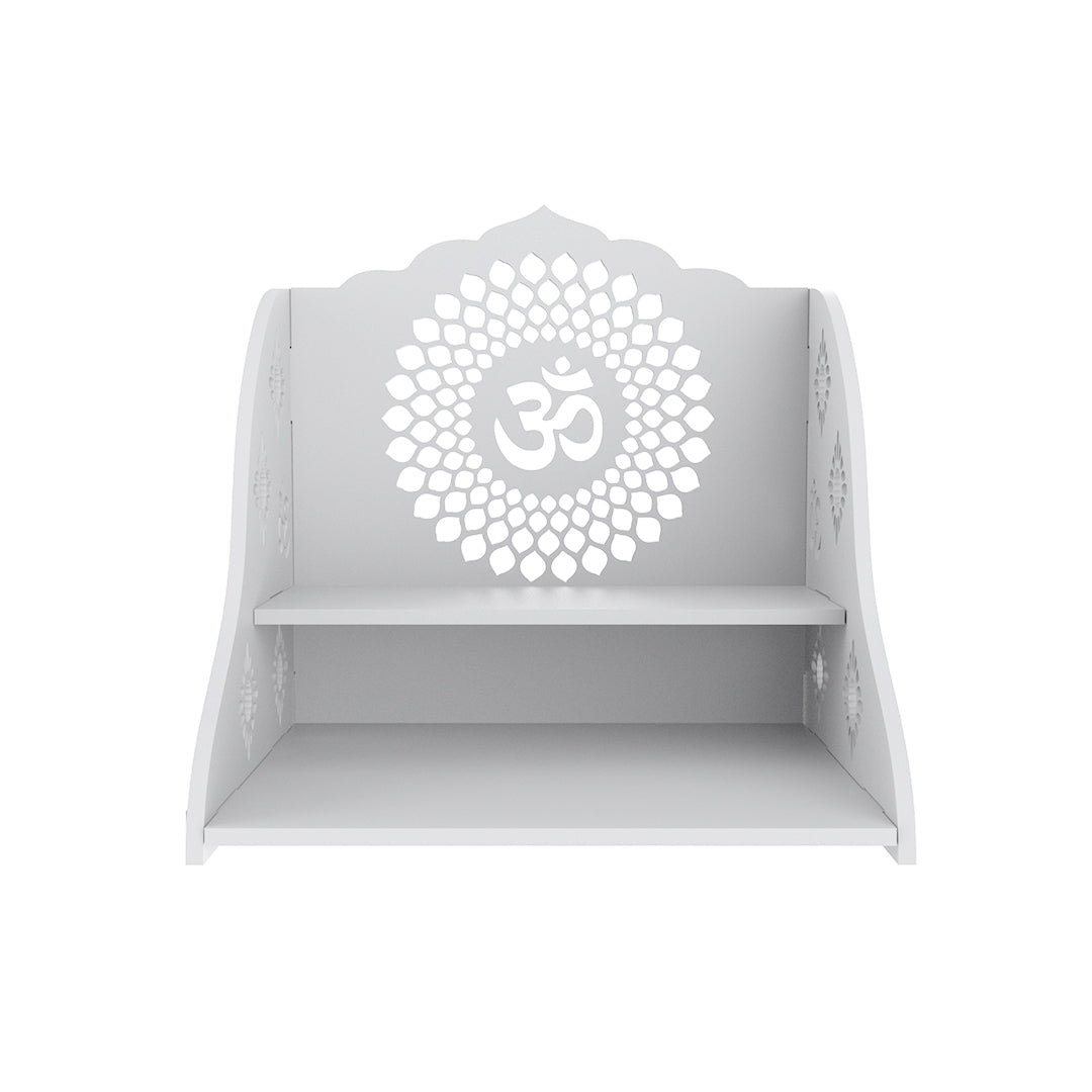 Om Pattern Wall Hanging Wooden Temple