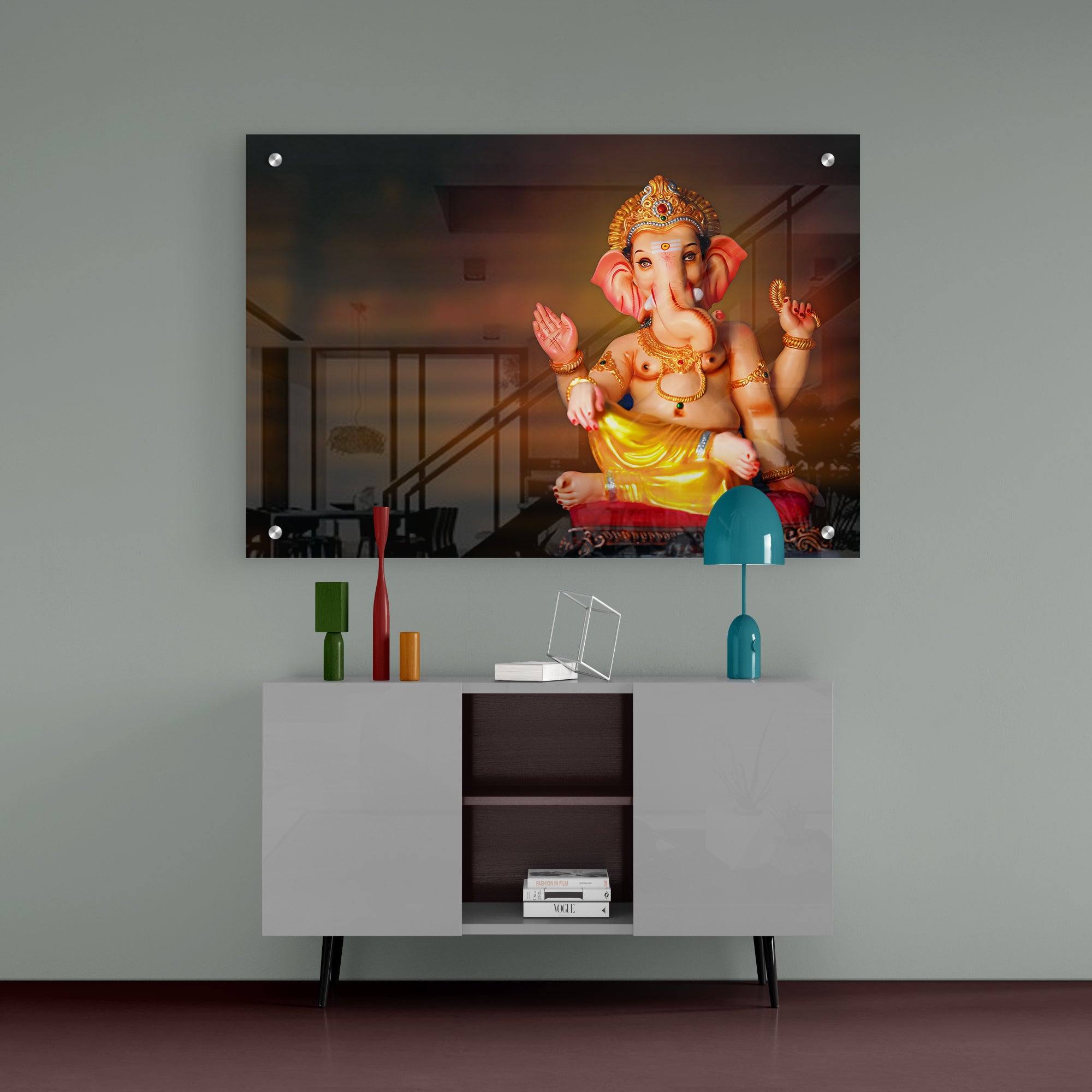 God Ganesha Acrylic Wall Painting