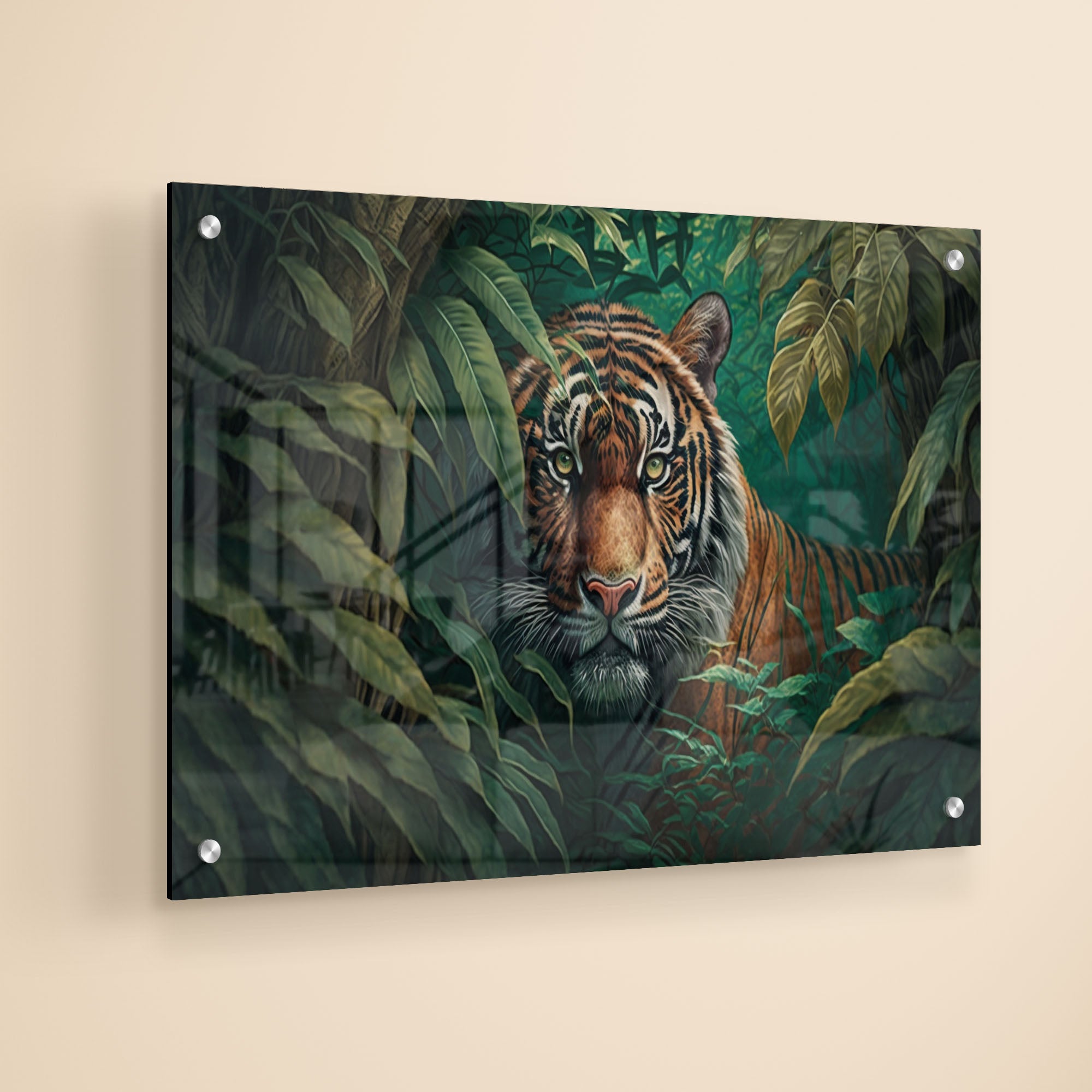 Jungle Tiger Acrylic Wall Painting