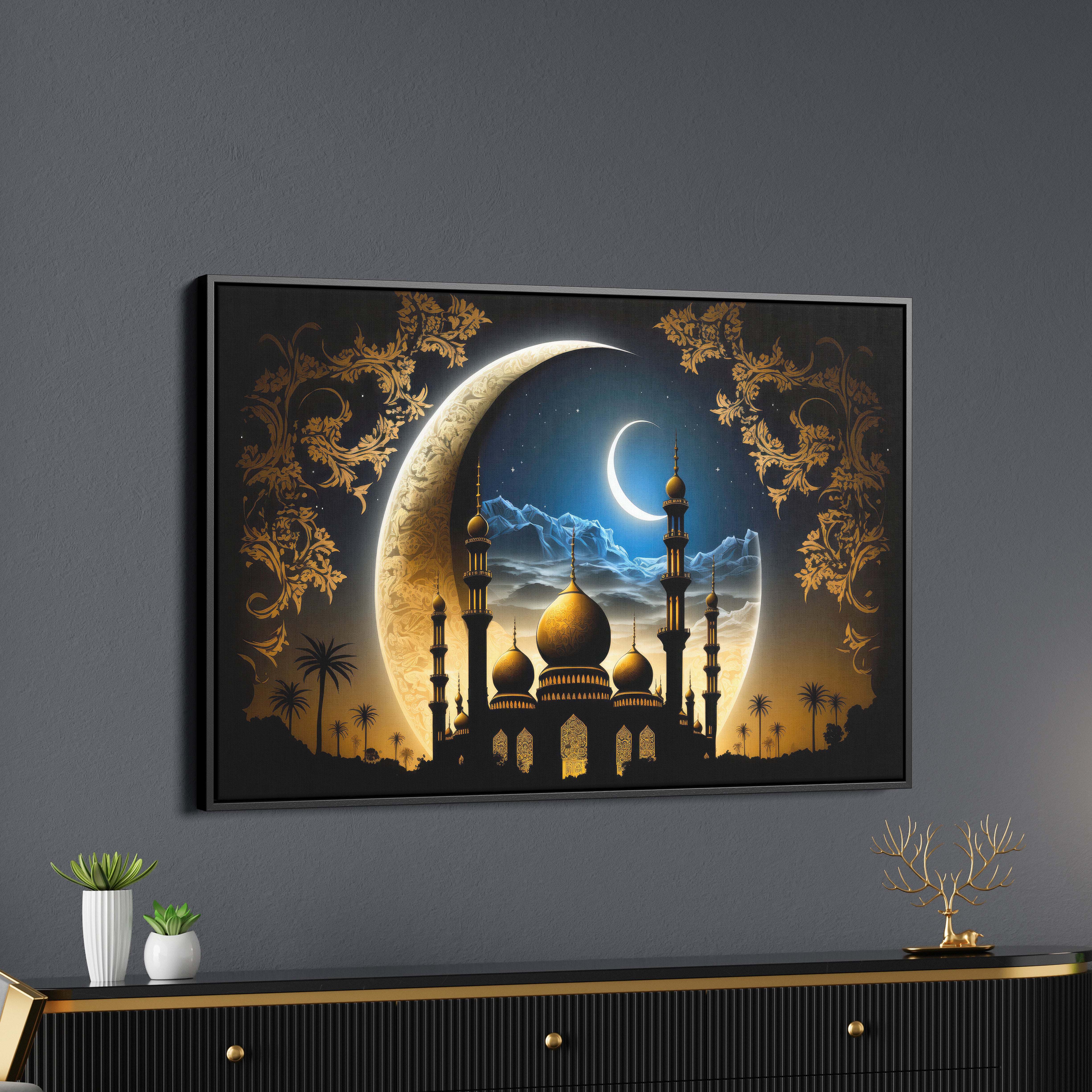 Muslim Holy Month Ramadan Kareem Canvas Wall Painting