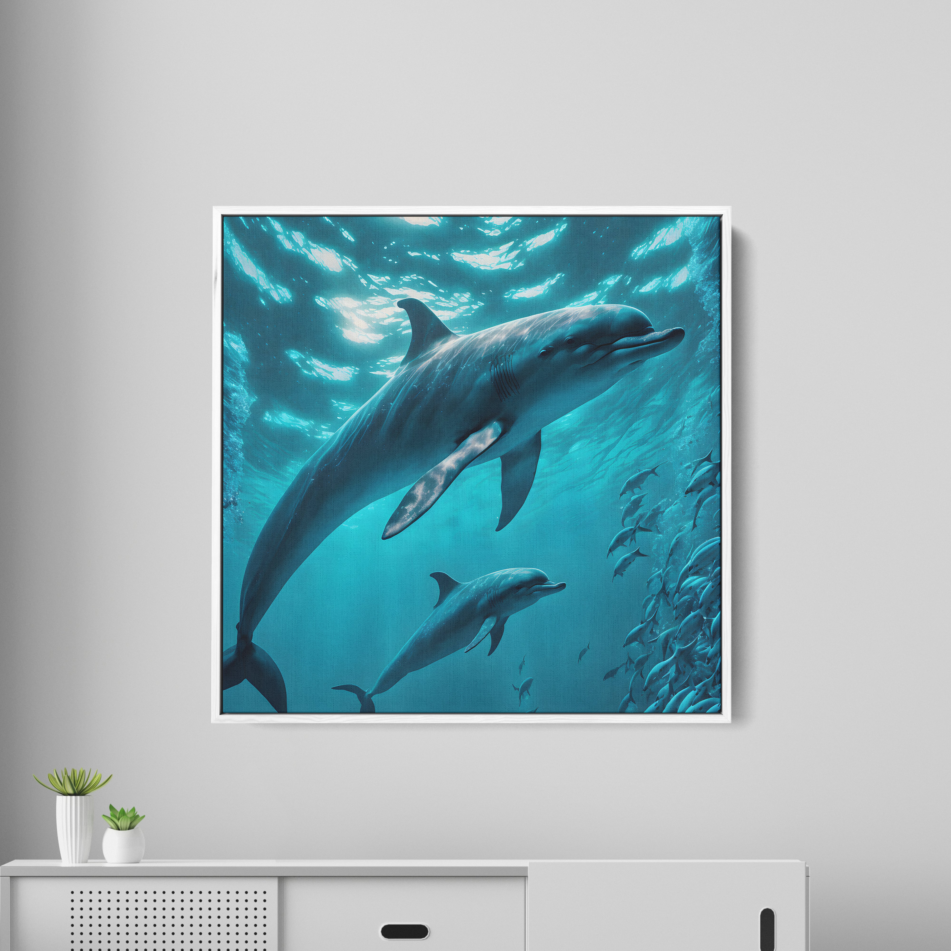 Dolphins Canvas Wall Painting