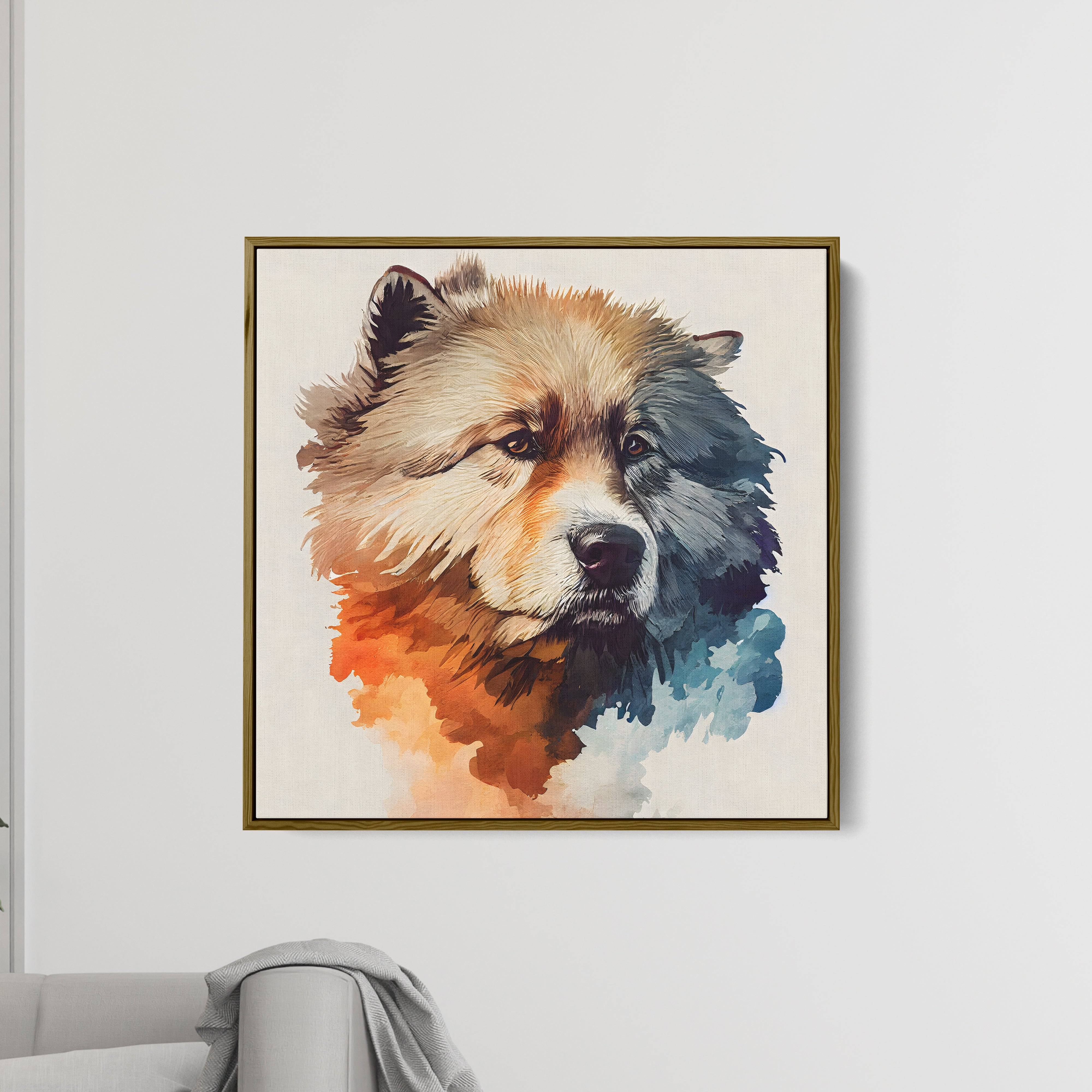 Abstract Dog Canvas Wall Painting