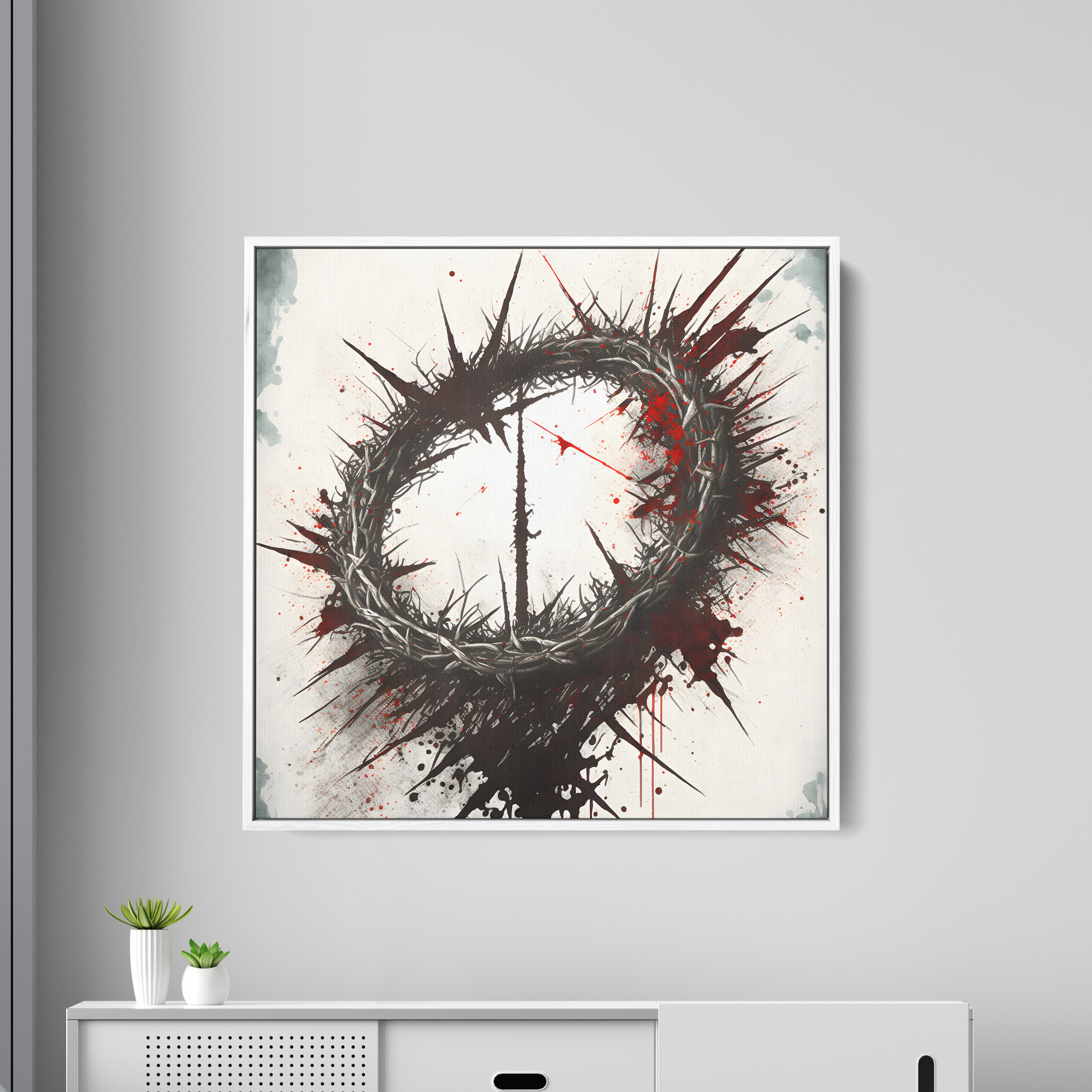 Jesus Christ Crown Of Thorns Canvas Wall Painting