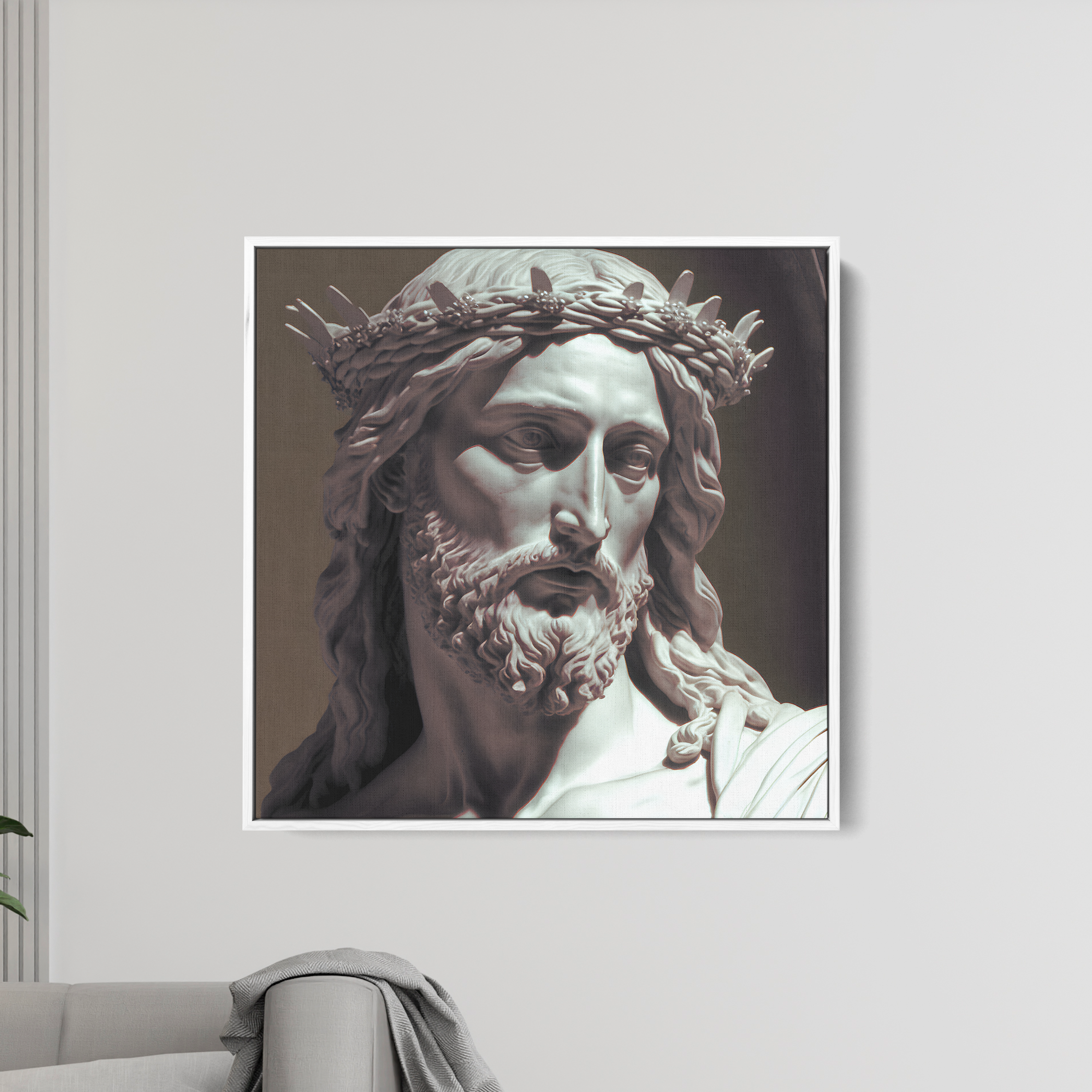 Jesus Statue Canvas Wall Painting