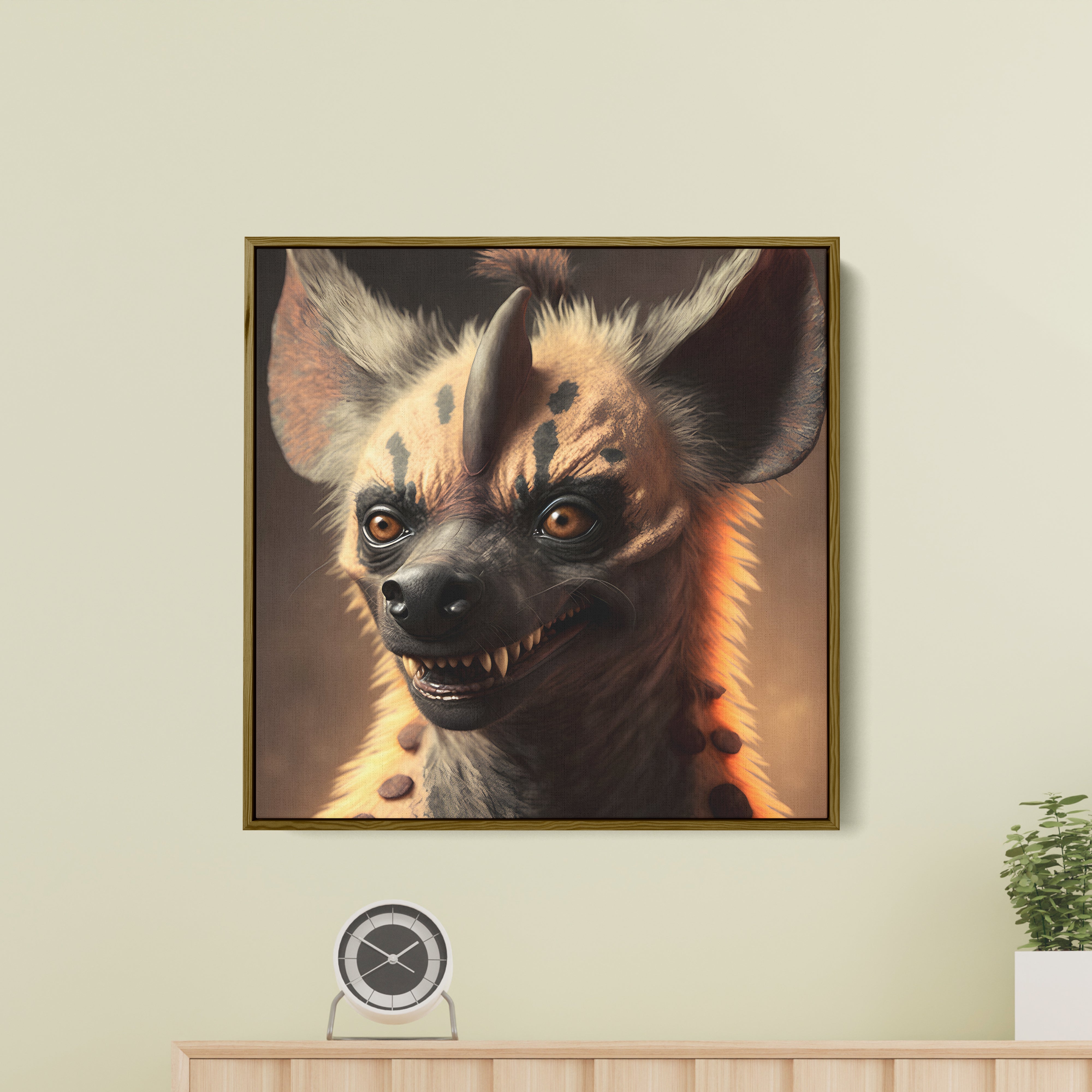 Hyena Face Canvas Wall Painting