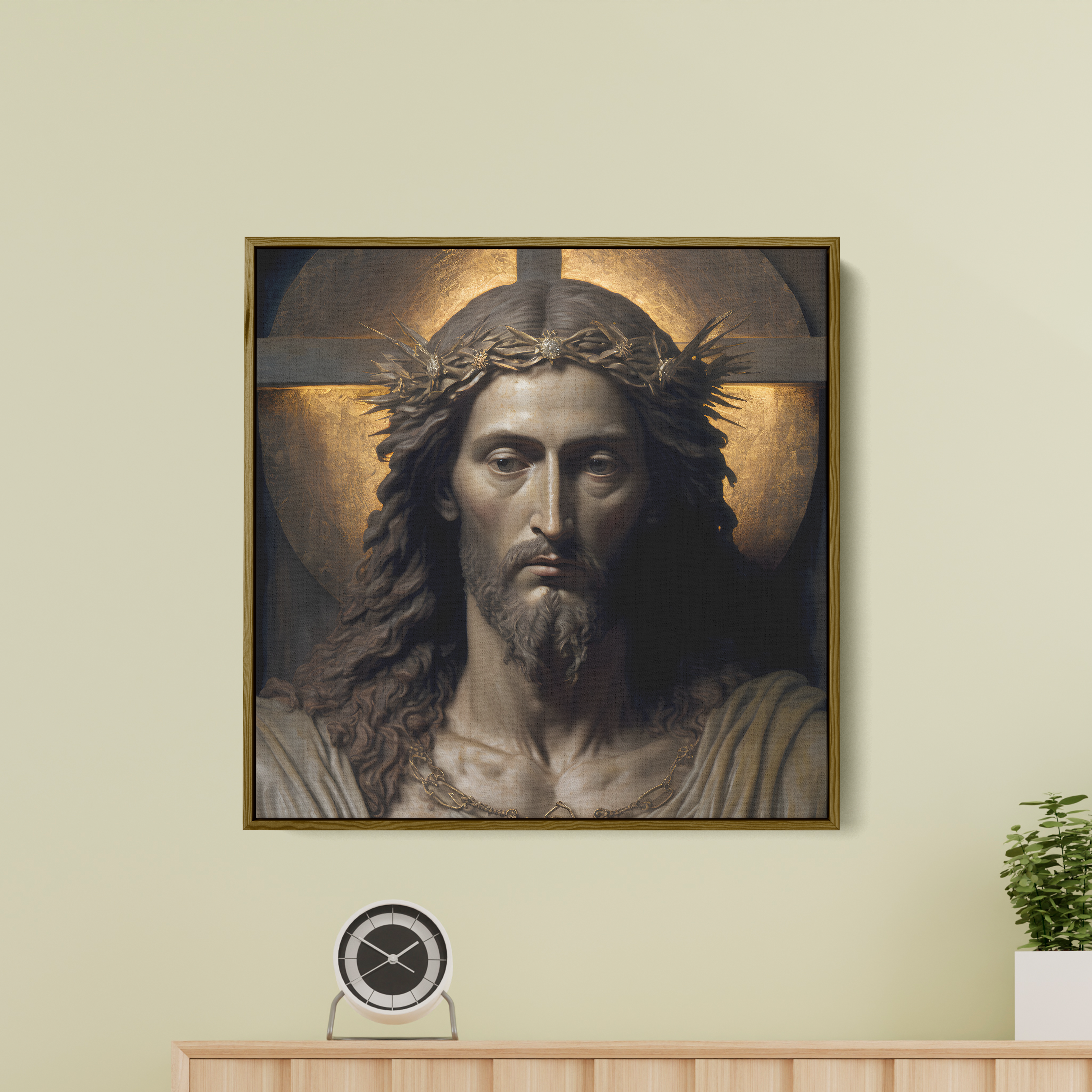 Jesus Statue Canvas Wall Painting