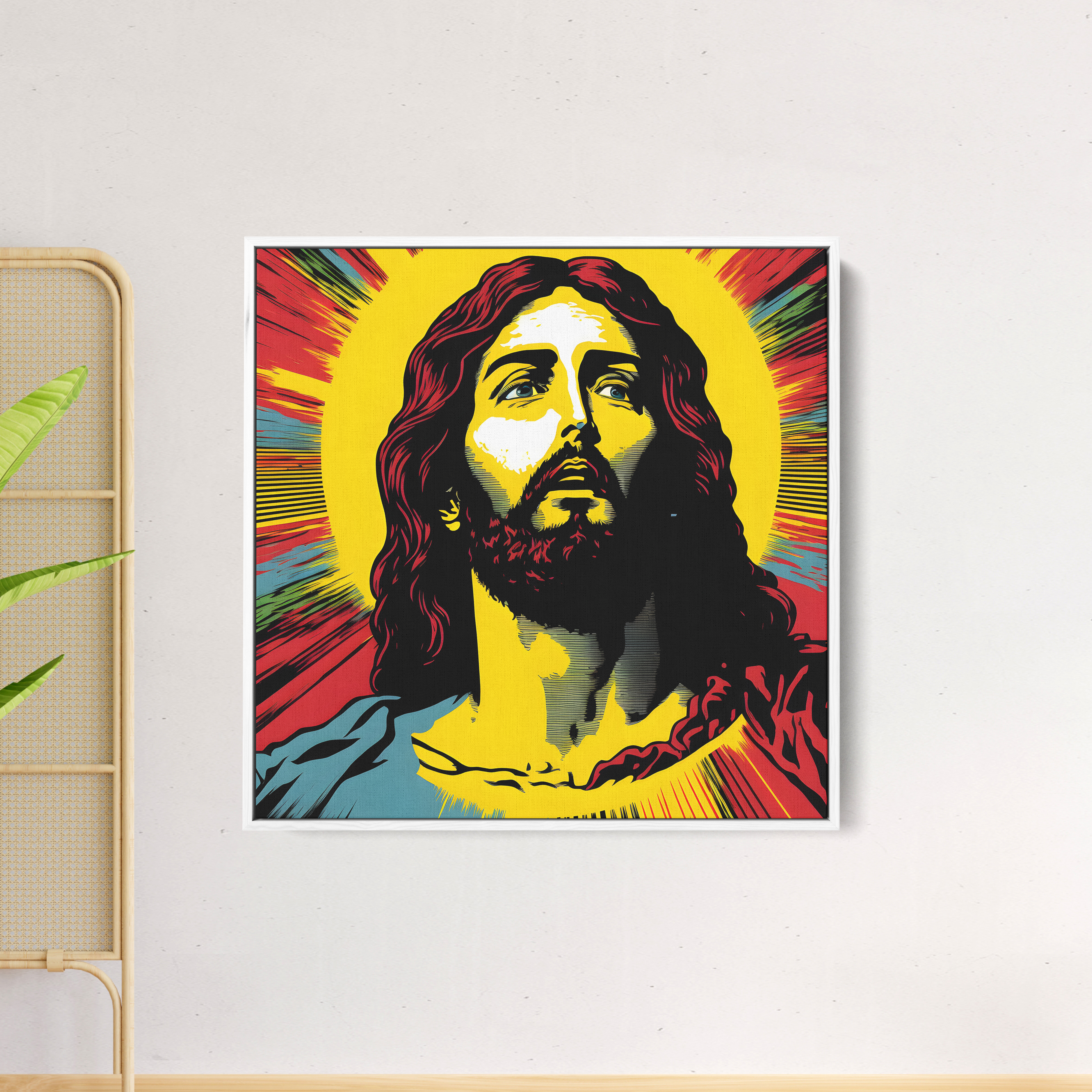 Colorful Jesus Canvas Wall Painting