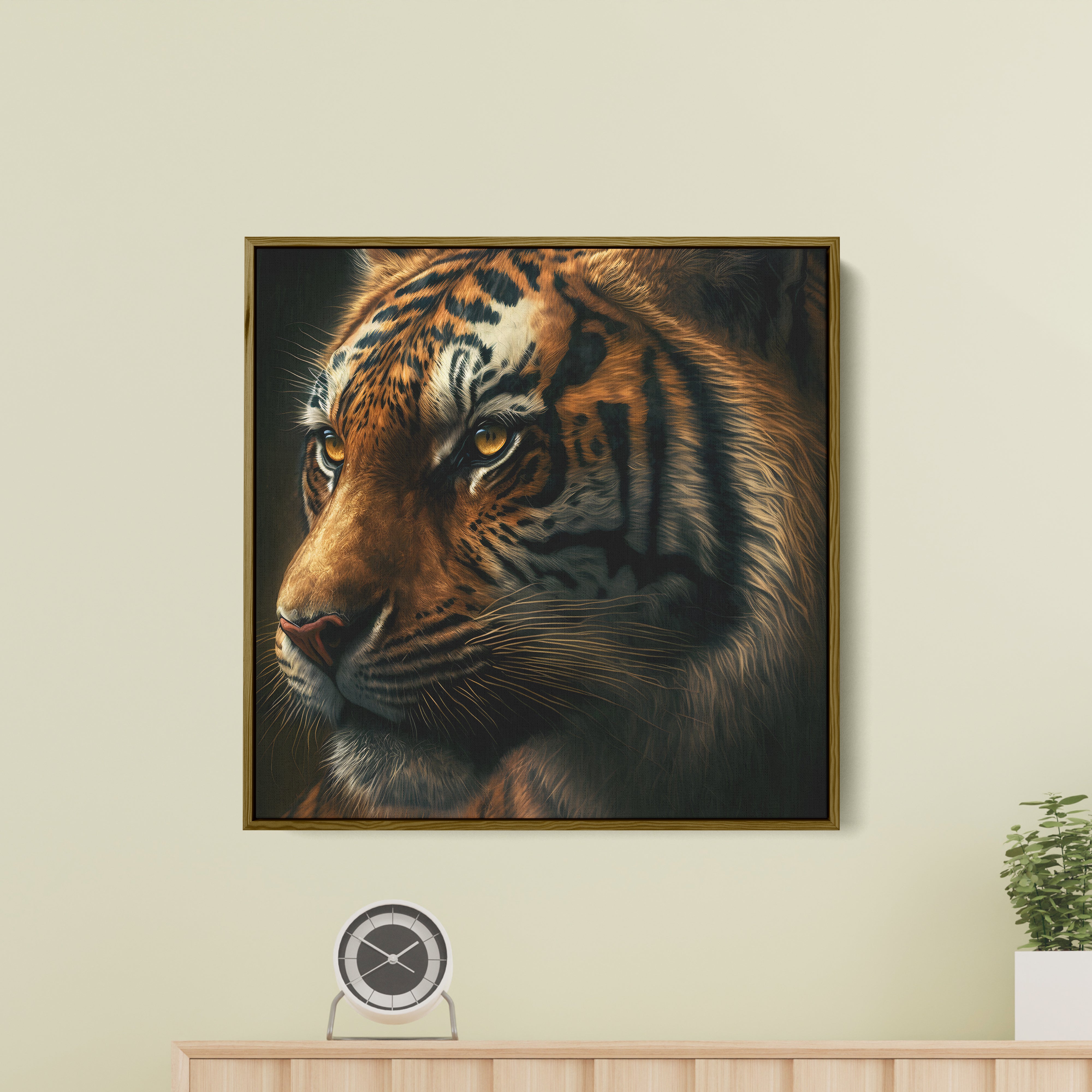 Tiger Face Canvas Wall Painting