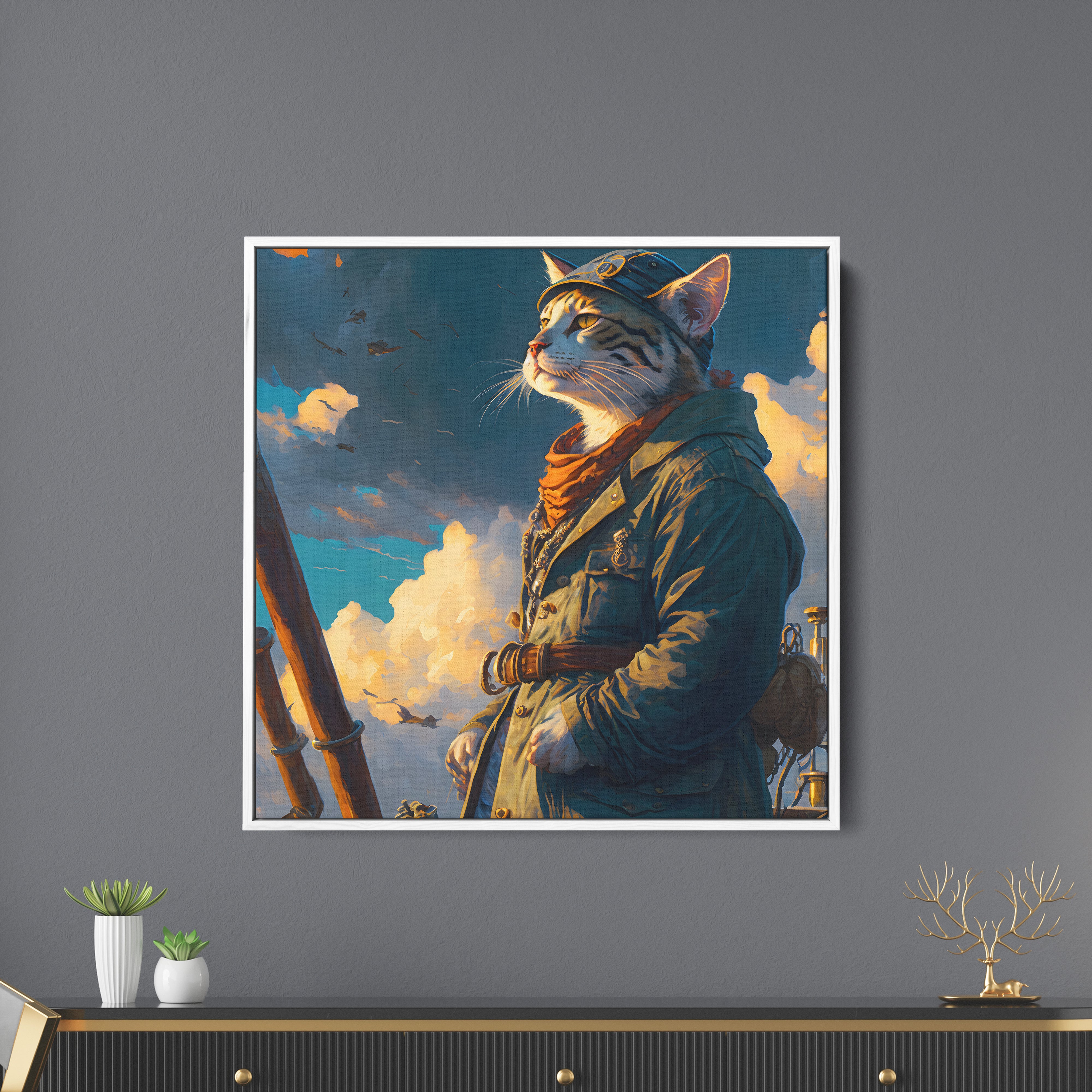 Cat Canvas Wall Painting