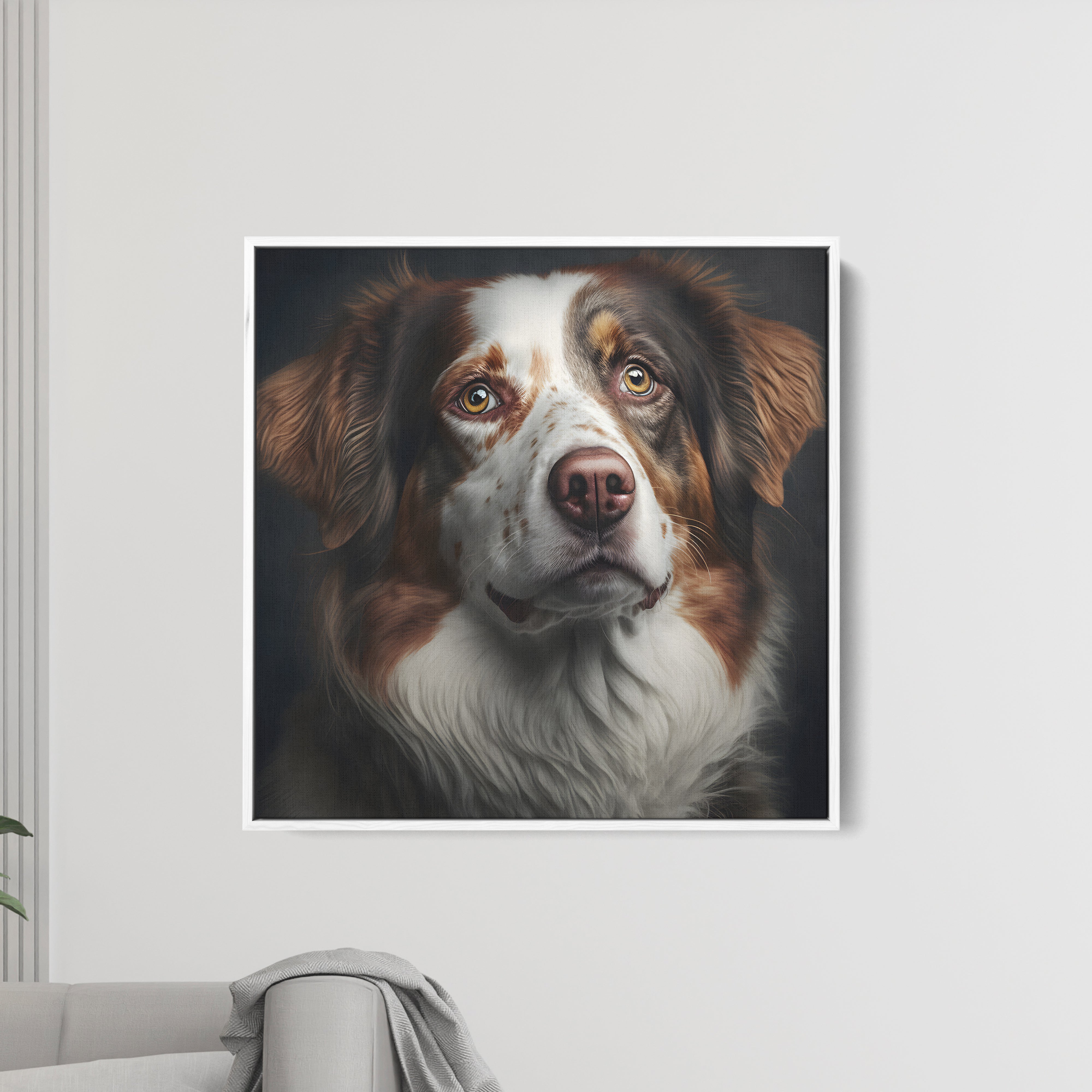 Cute Dog Face Canvas Wall Painting