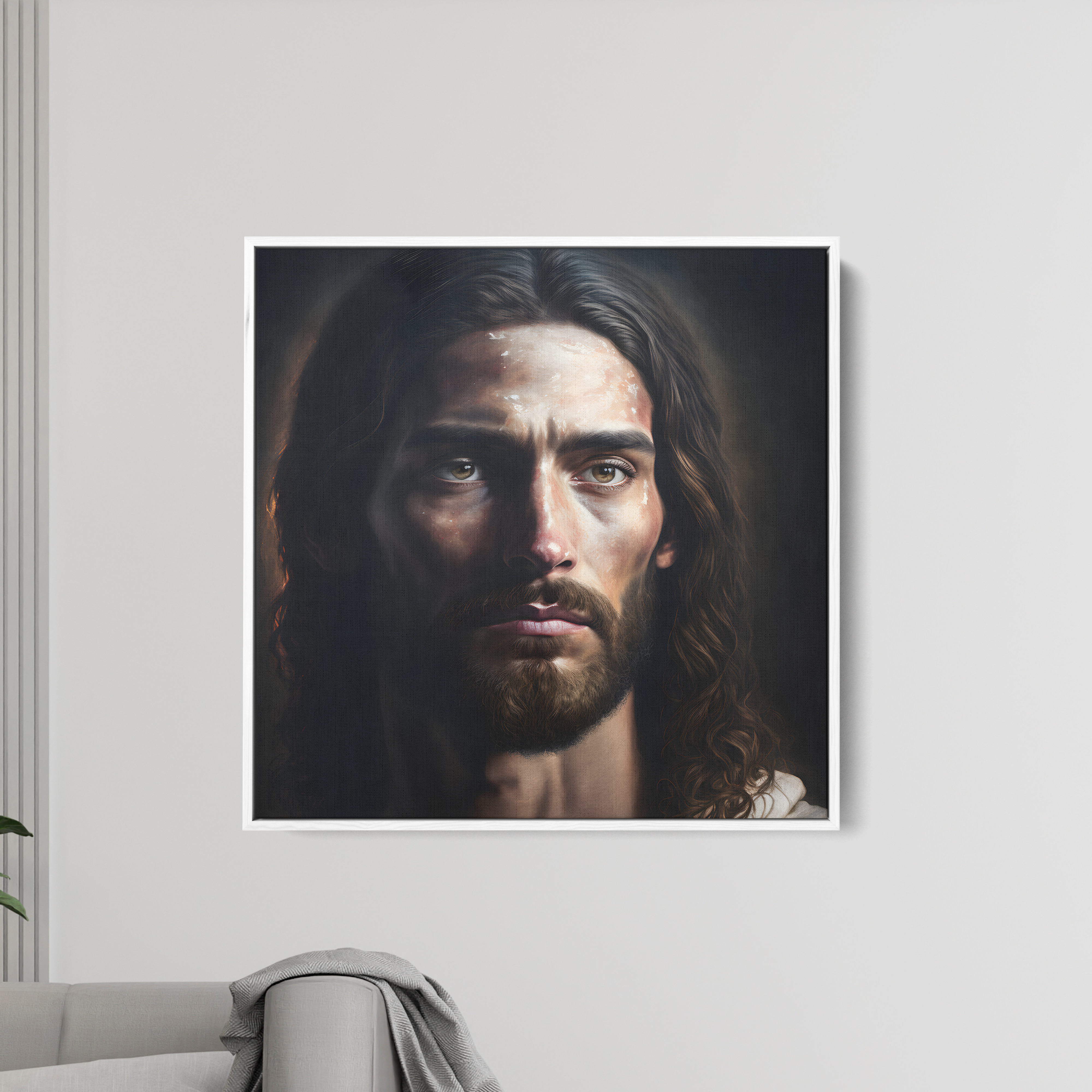 Jesus Christ Face Canvas Wall Painting