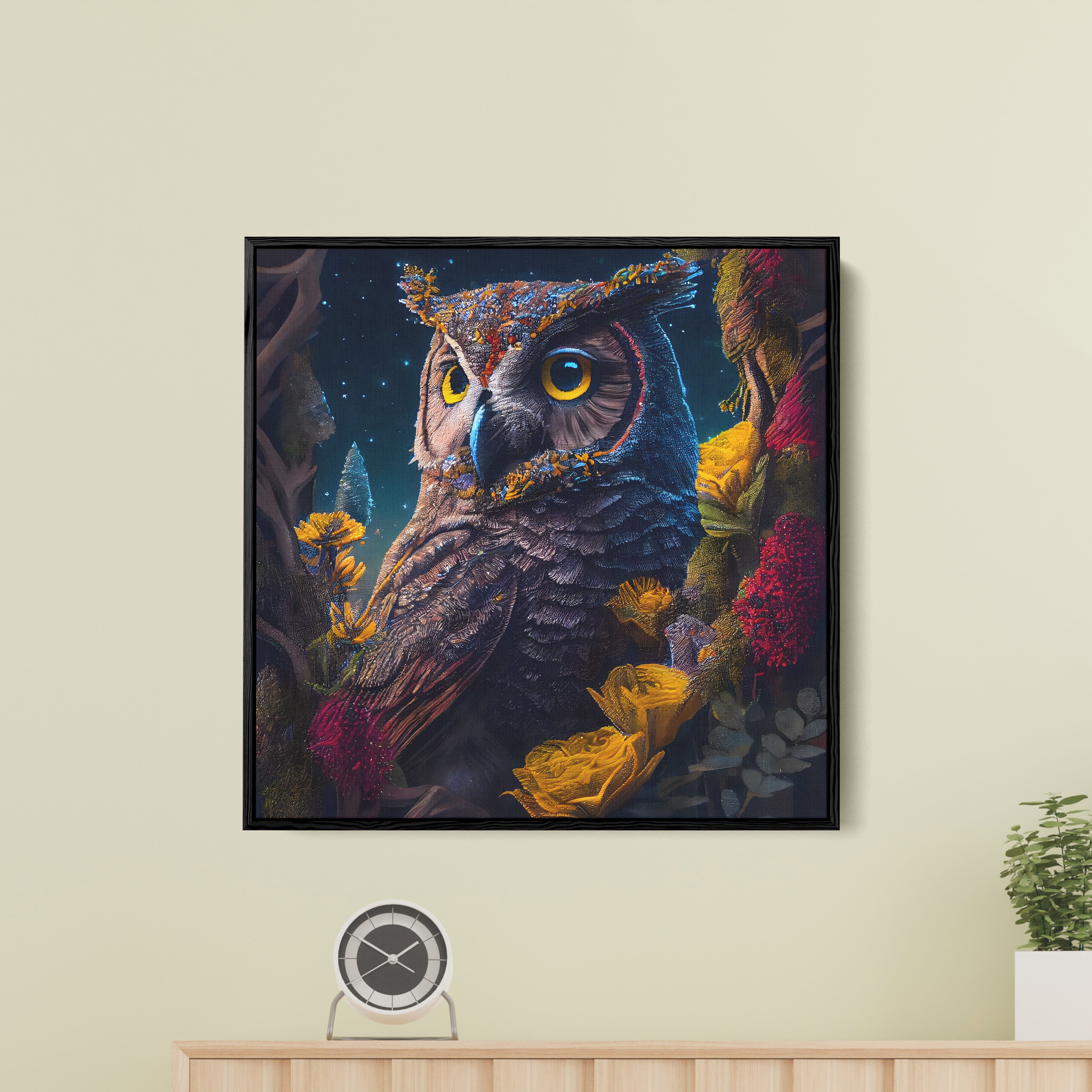 Beautiful Owl Canvas Wall Painting