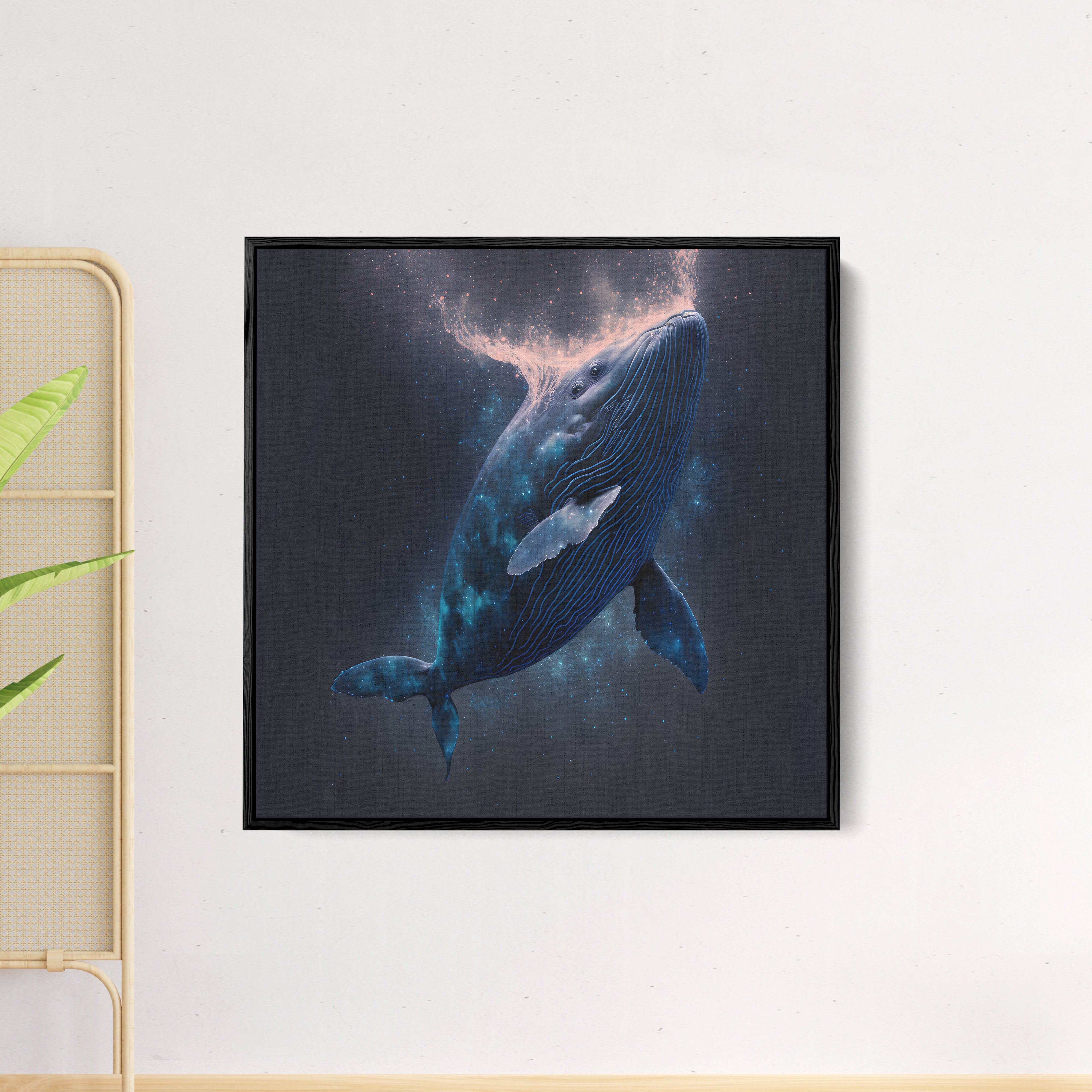Blue Whale Canvas Wall Painting