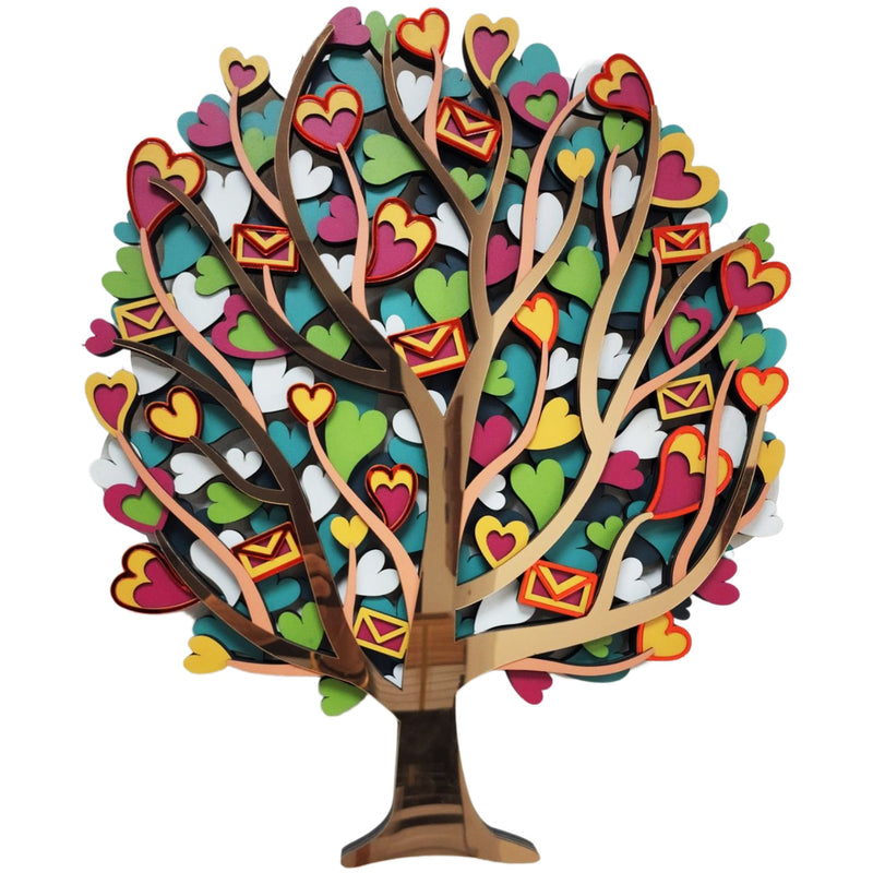 3D Family Heart Tree Mandala Art