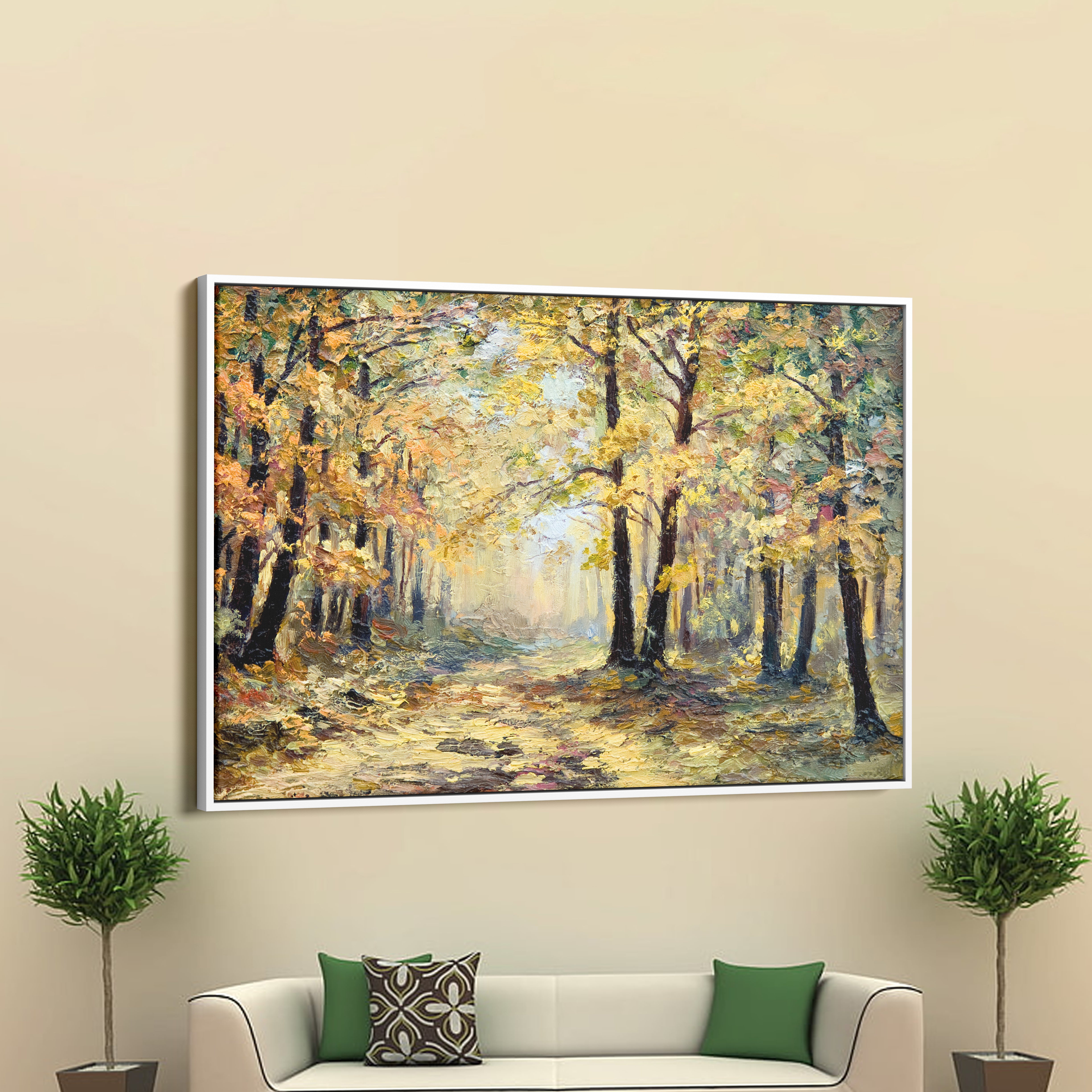 Autumn Forest Abstract Canvas Wall Painting
