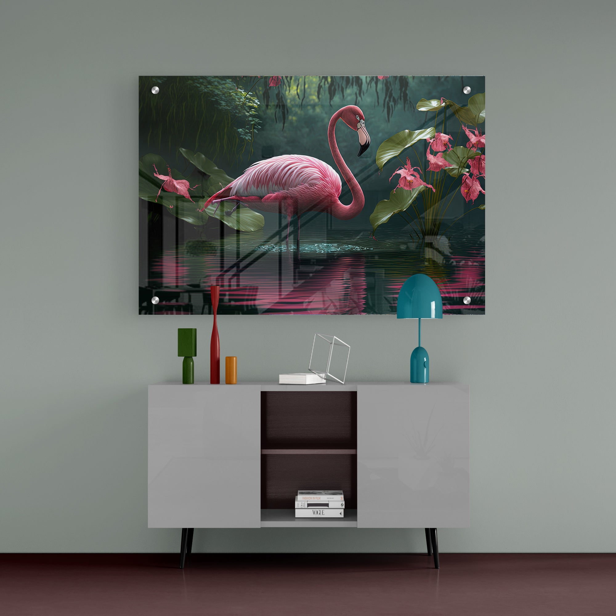 Flamingo Birds Acrylic Painting