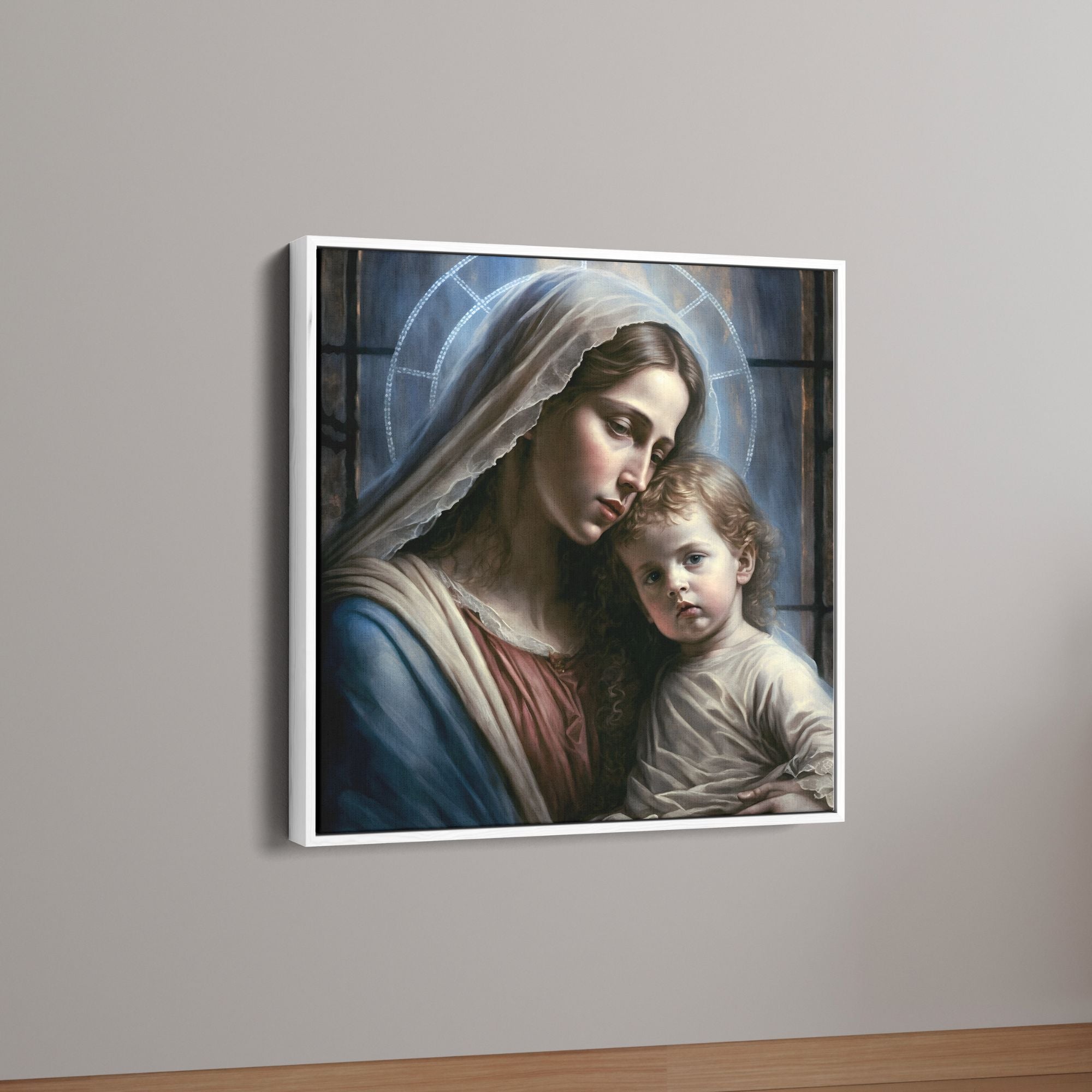 Mary And Baby Christ Canvas Wall Painting