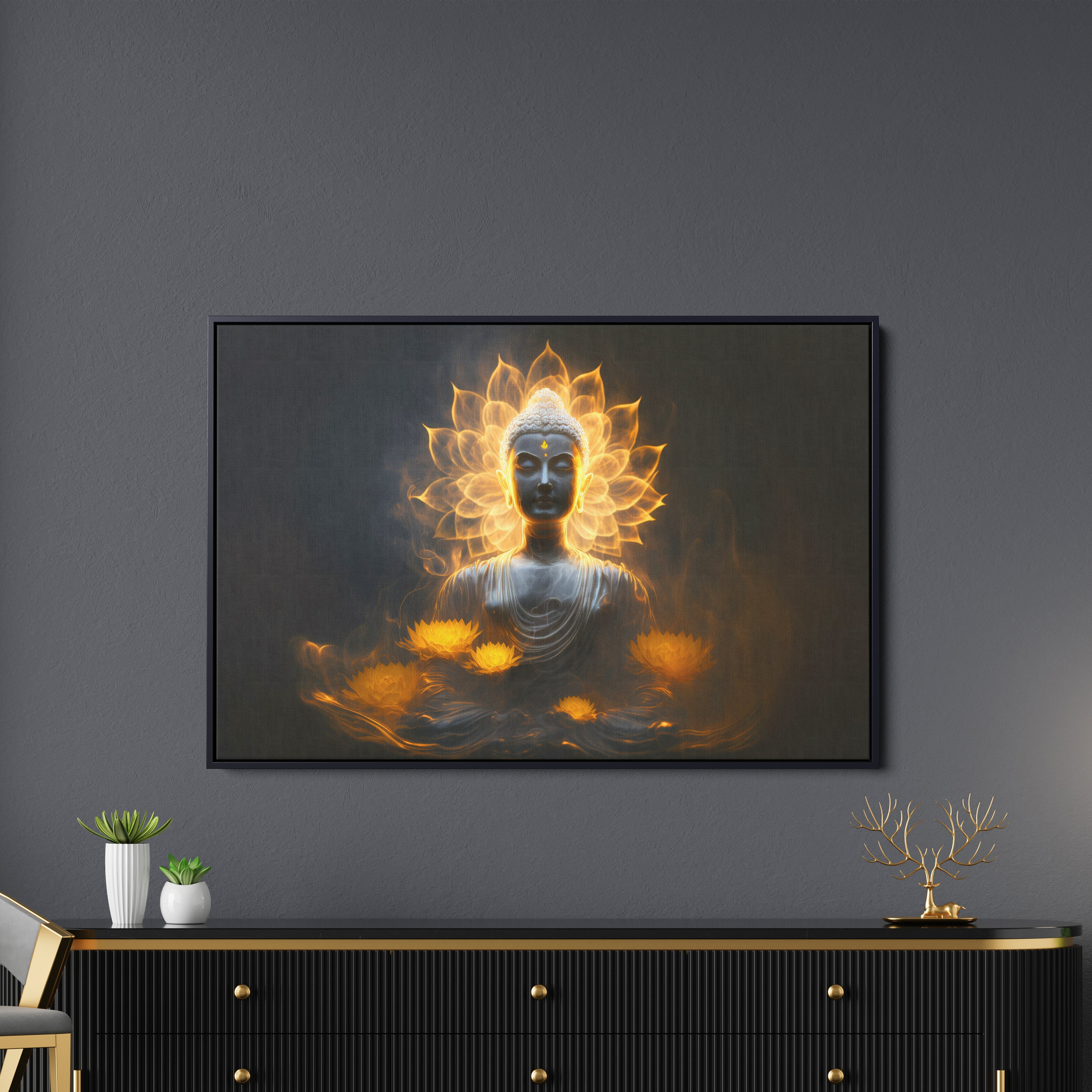 Meditating Buddha Canvas Wall Painting