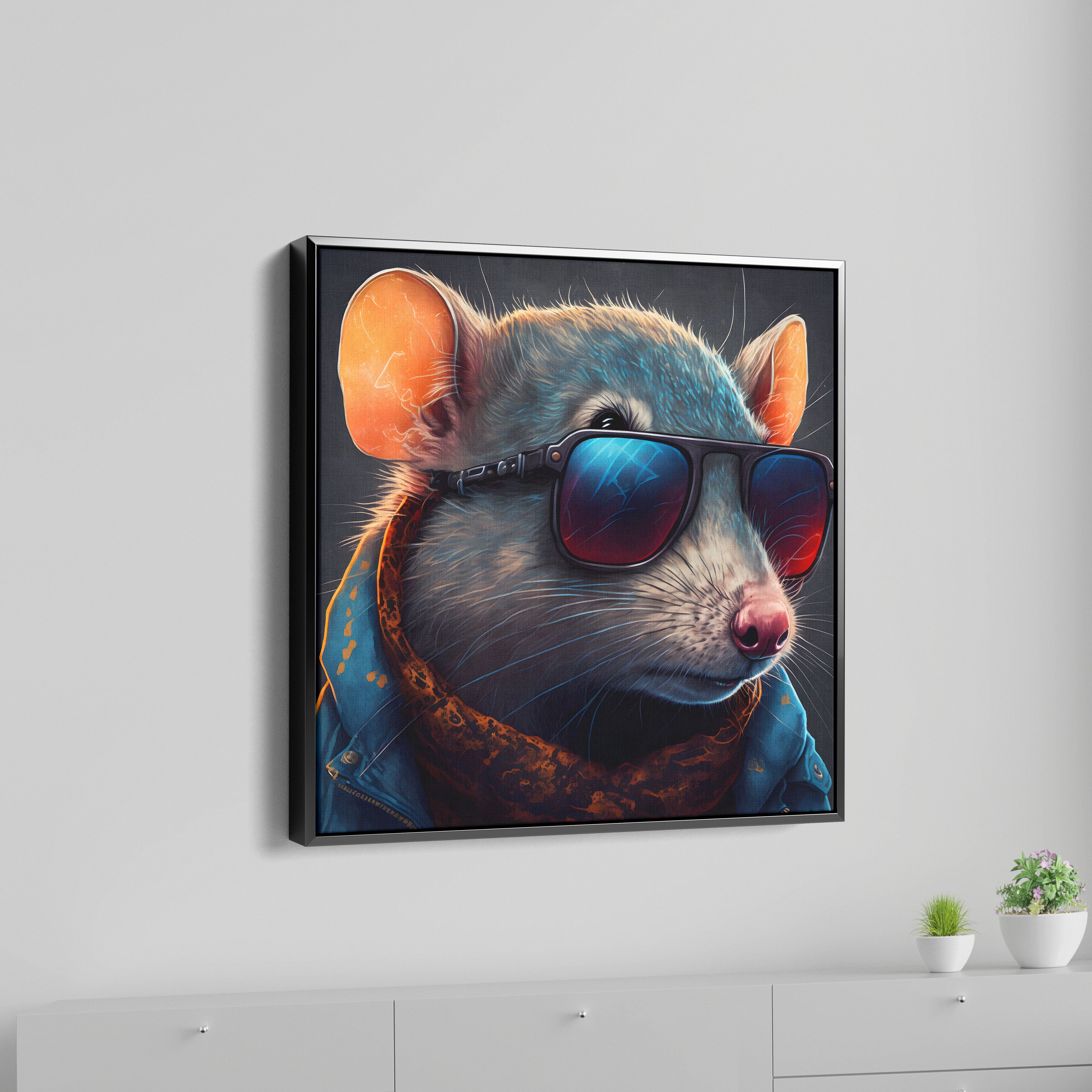 Cool Mouse Canvas Wall Painting