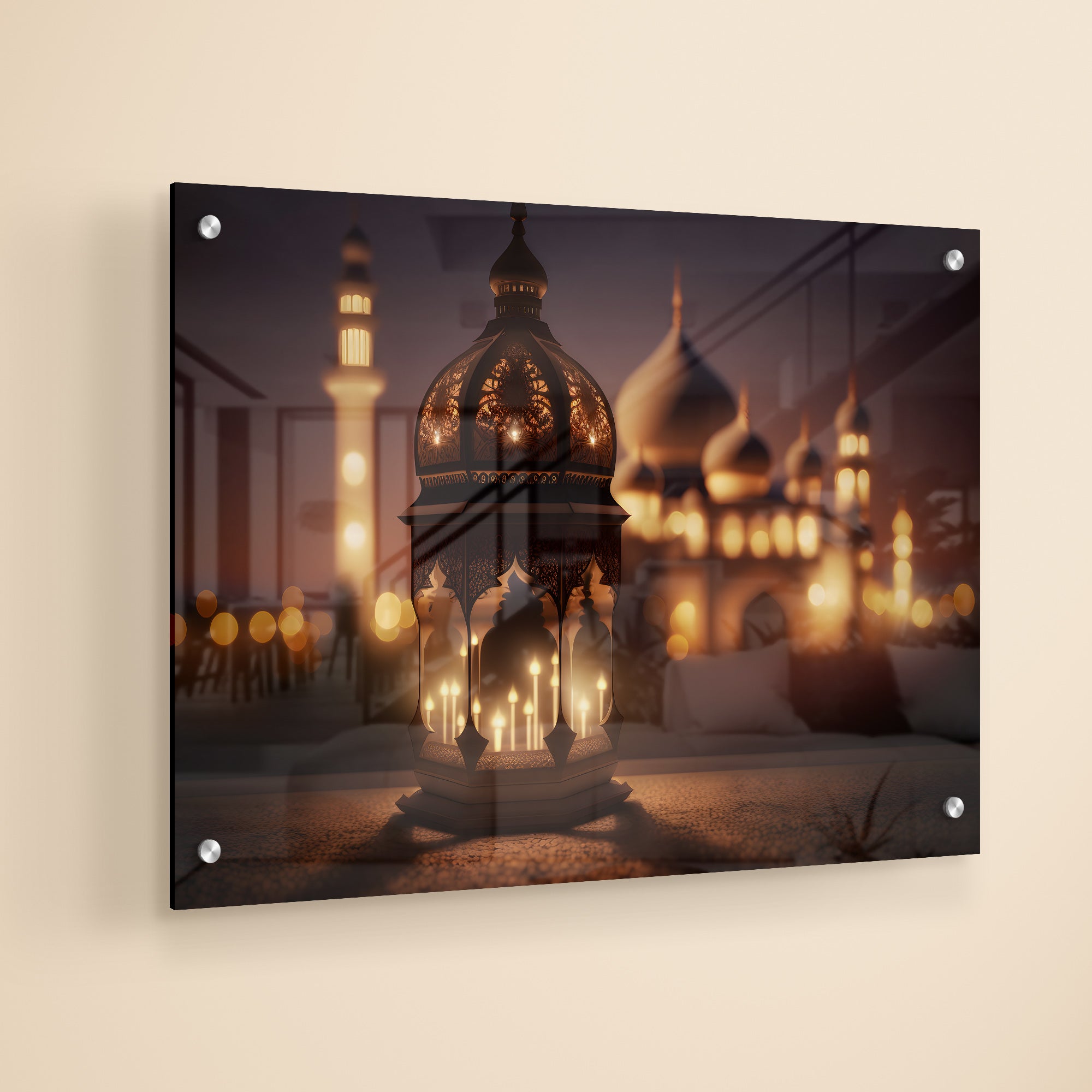 Ramadan Fasting From Dawn Mosque Acrylic Wall Painting