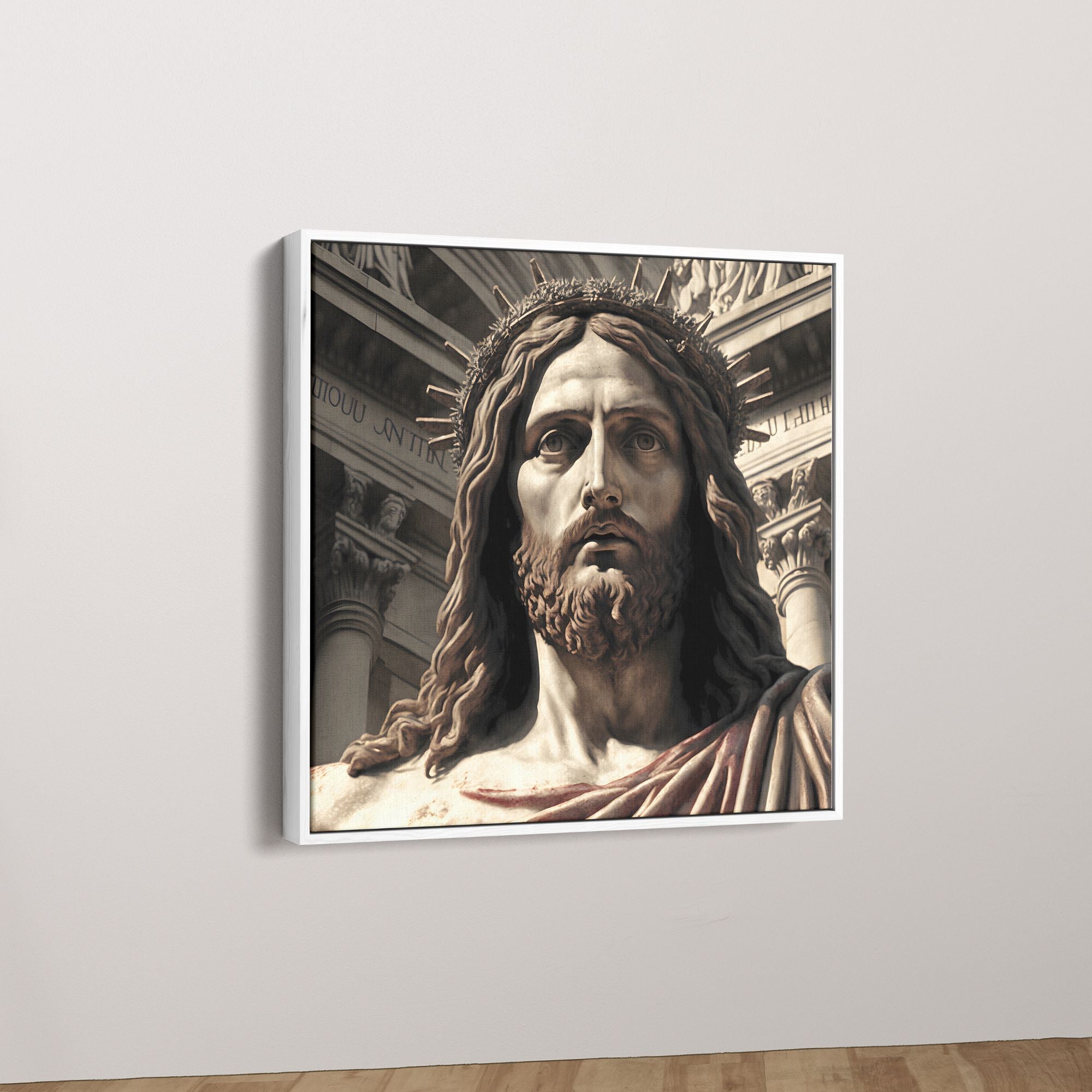 Jesus Christ Statue Canvas Wall Painting