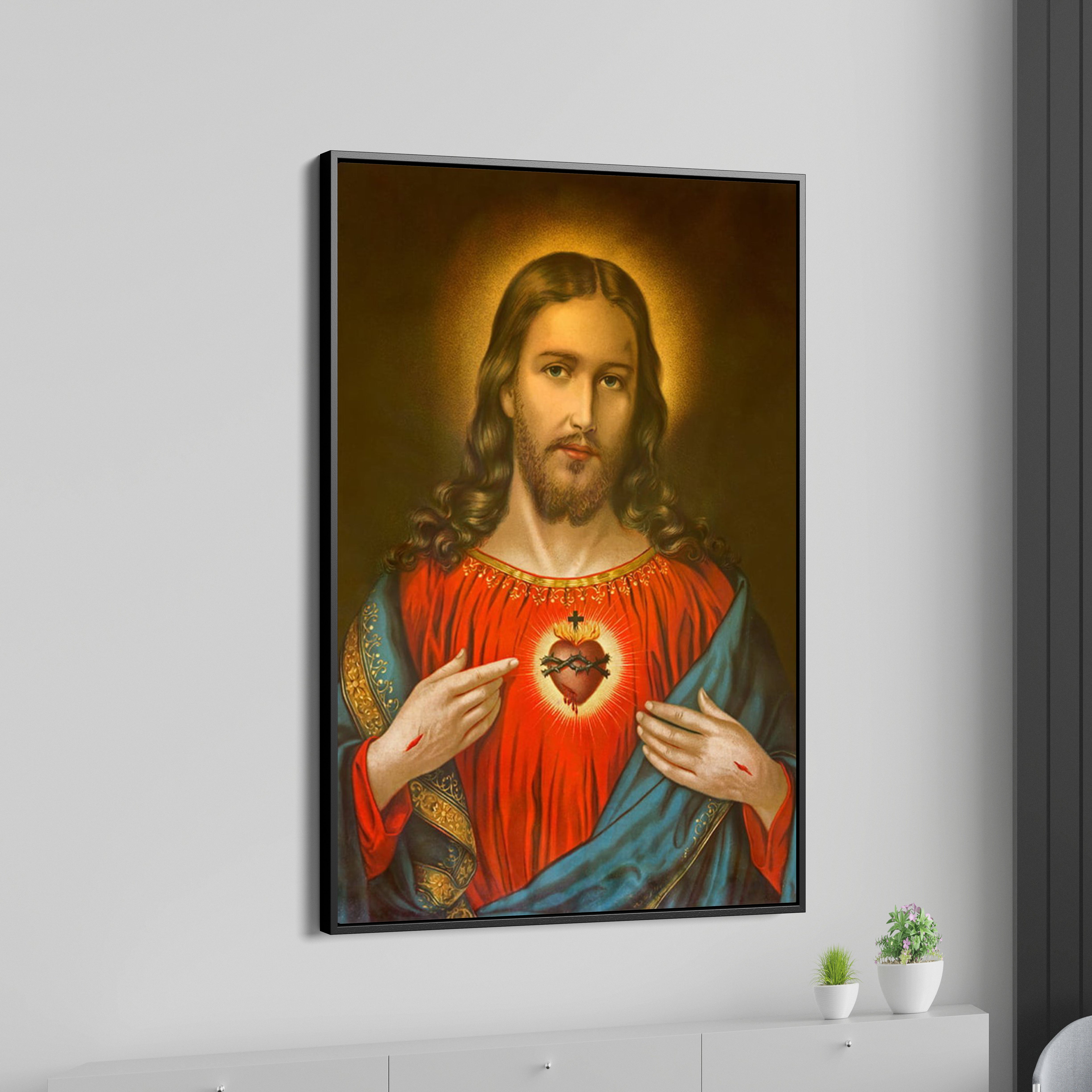 Devotion to the Heart of Jesus Canvas Wall Painting