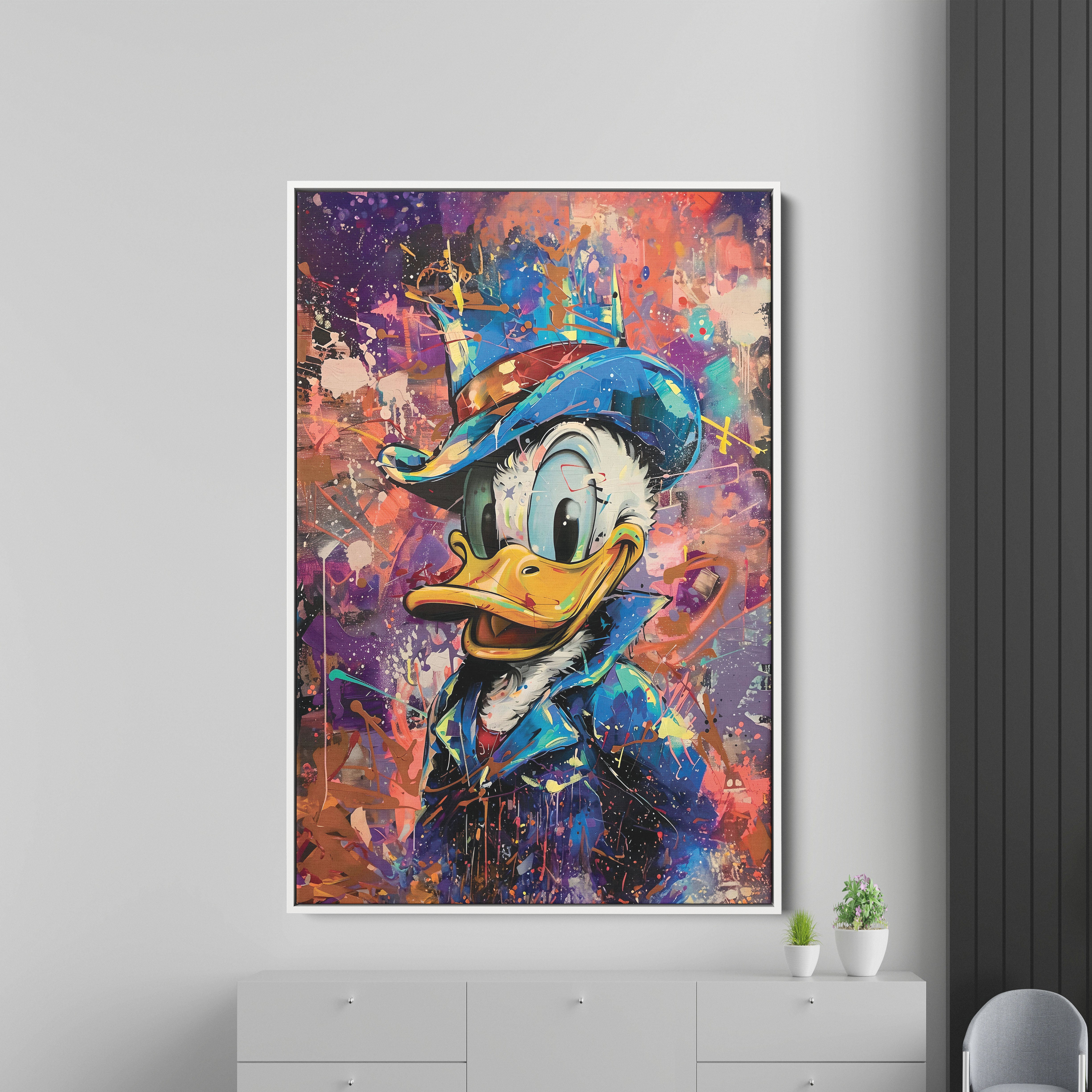 Scrooge Mcduck Pop Art Canvas Wall Painting