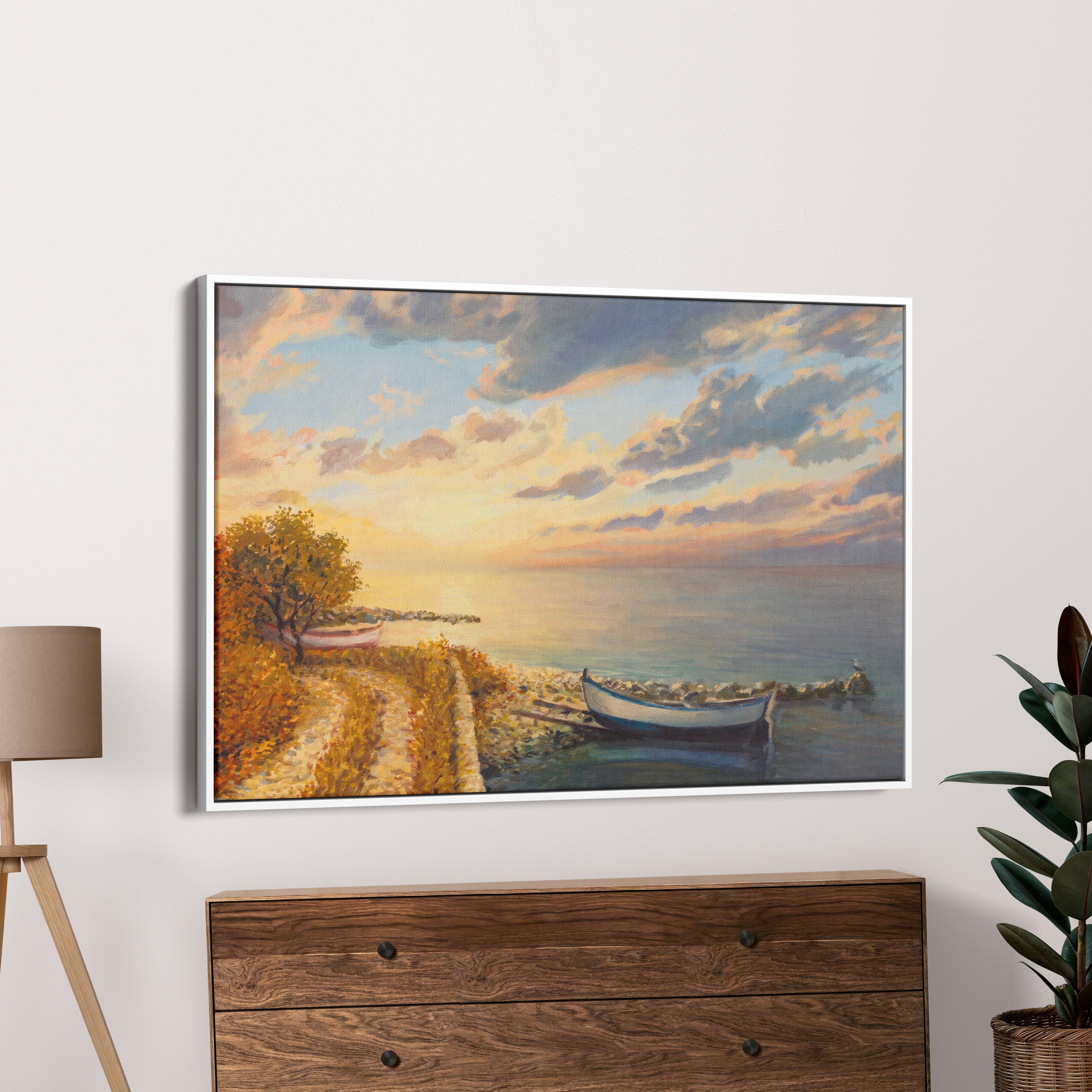 Colorful Sunrise Canvas Wall Painting