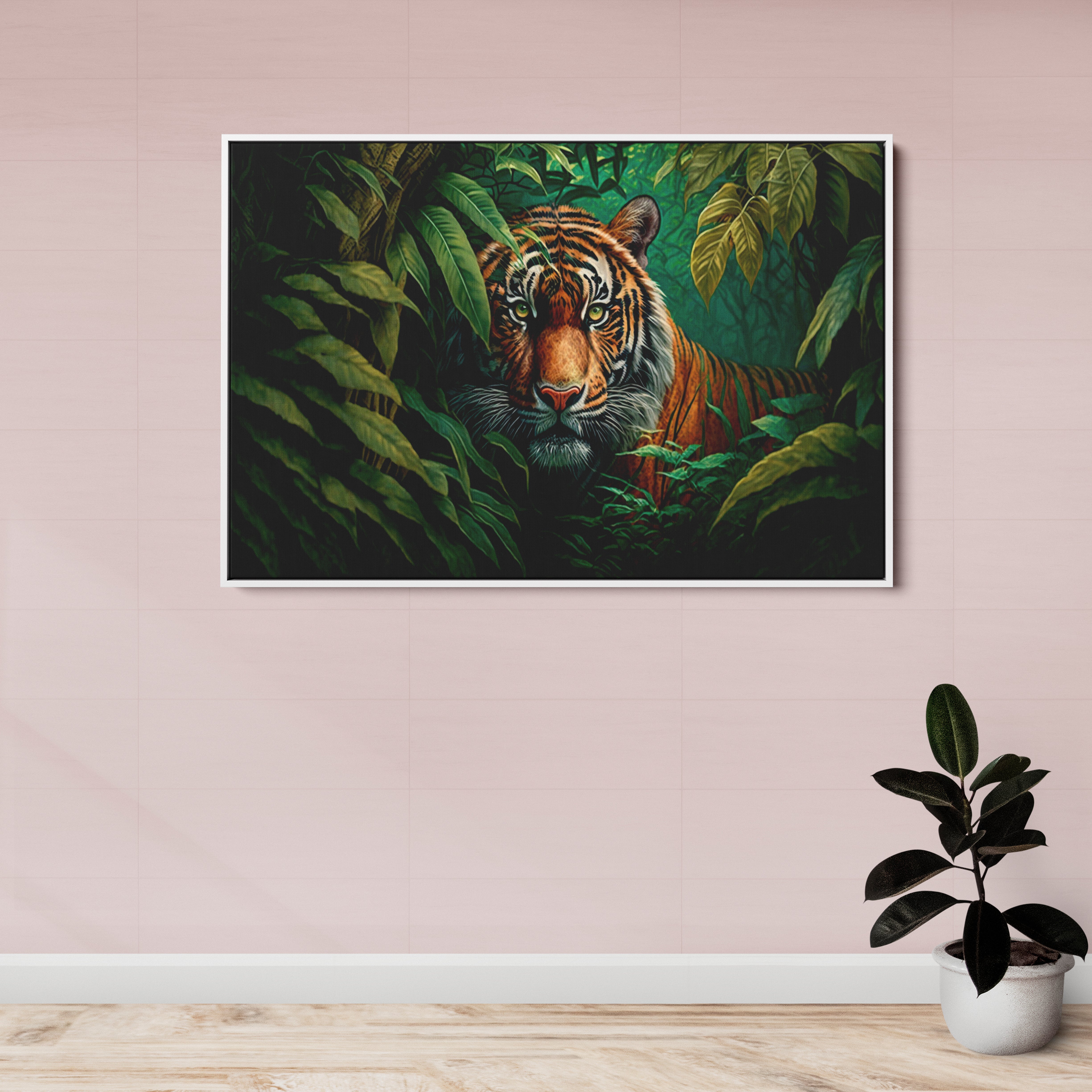 Jungle Tiger Canvas Wall Painting