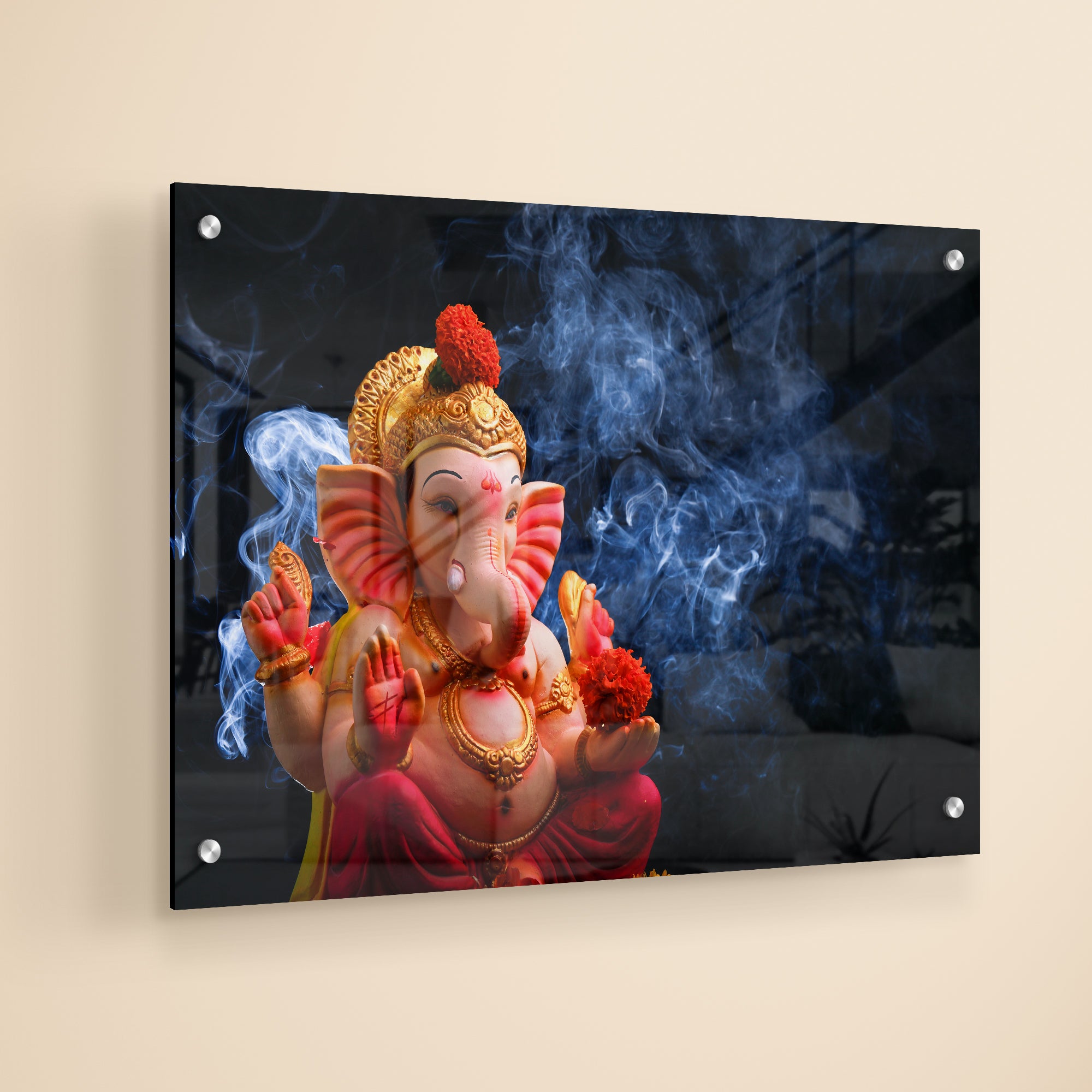 Lord Ganesha Acrylic Wall Painting