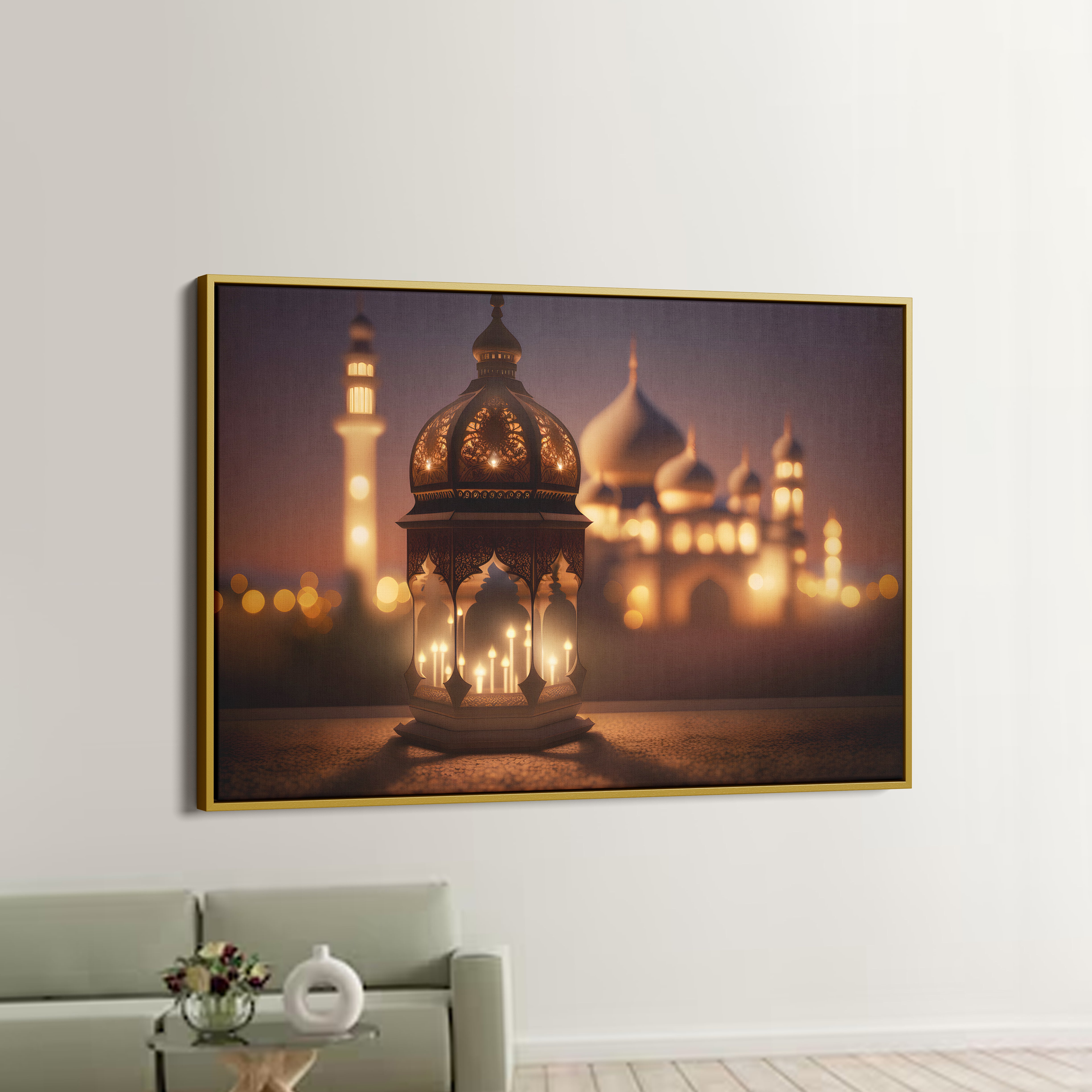 Ramadan Fasting From Dawn Mosque Canvas Wall Painting