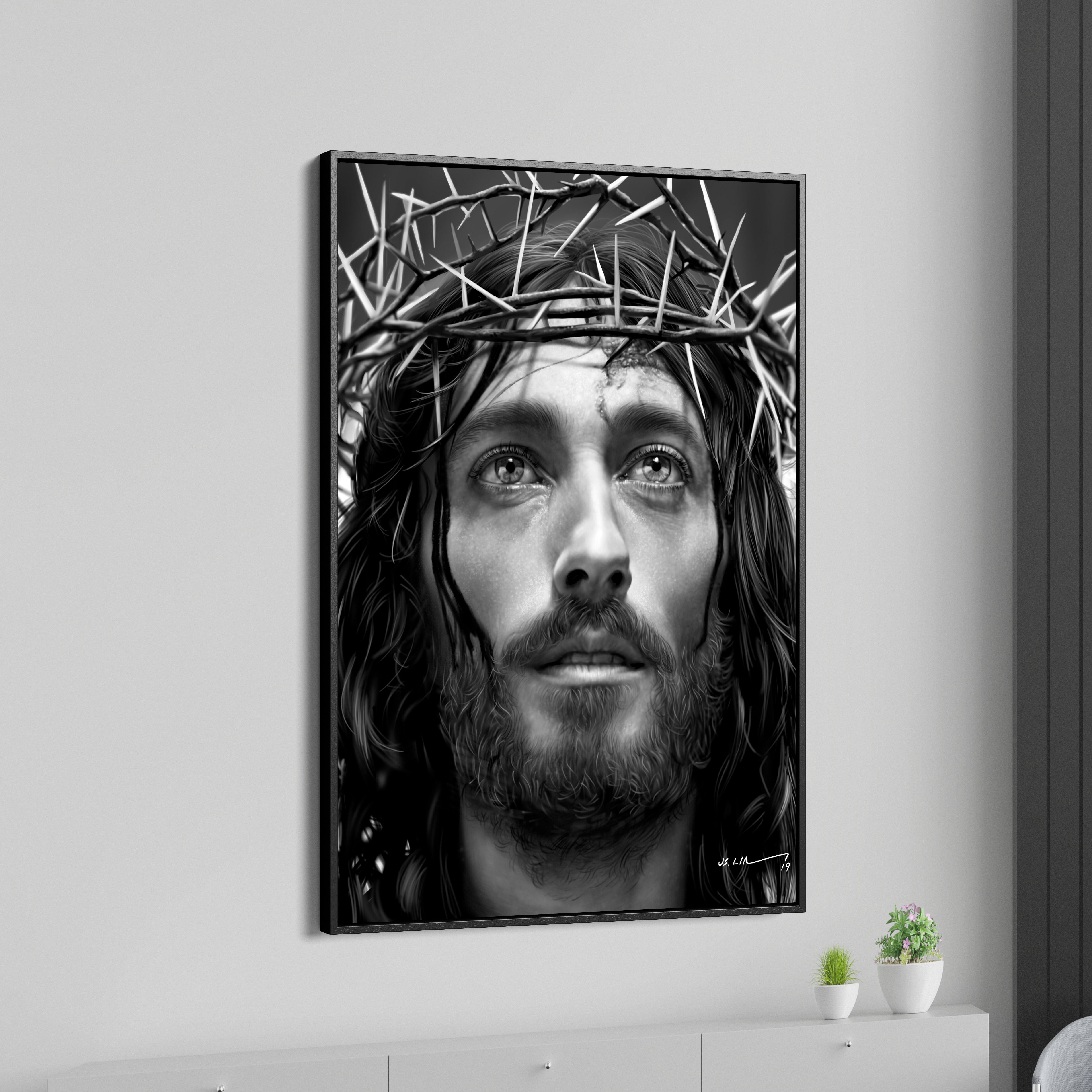Jesus Christ Thorn Crown Canvas Wall Painting