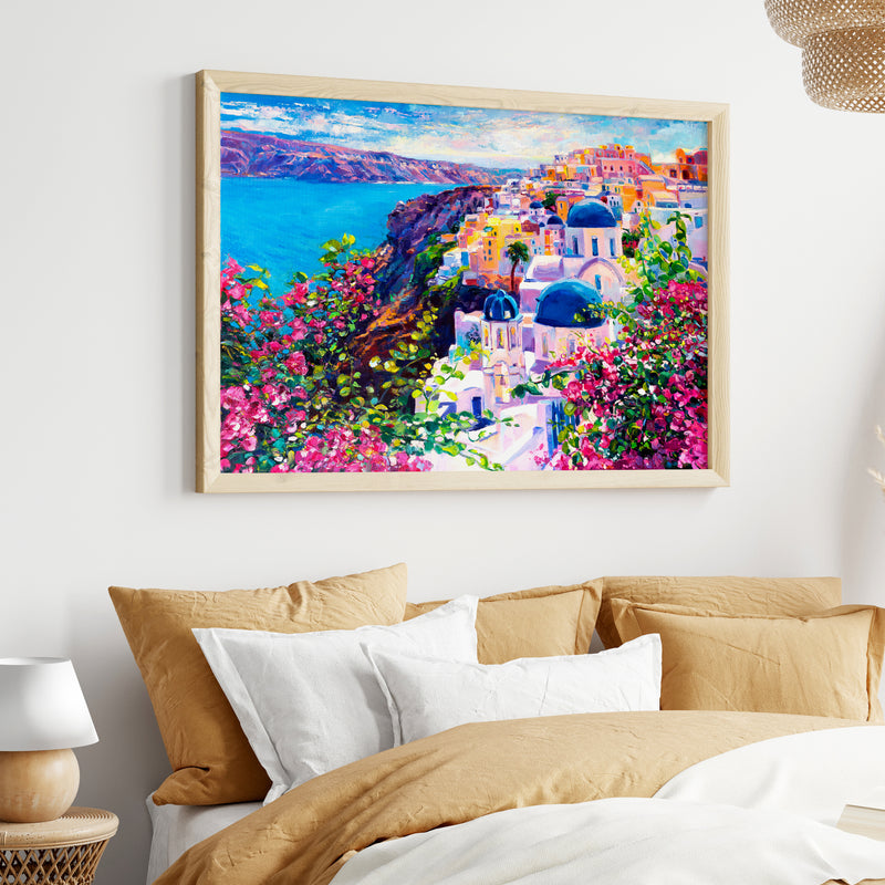 Santorini Dreams Canvas Wall Painting