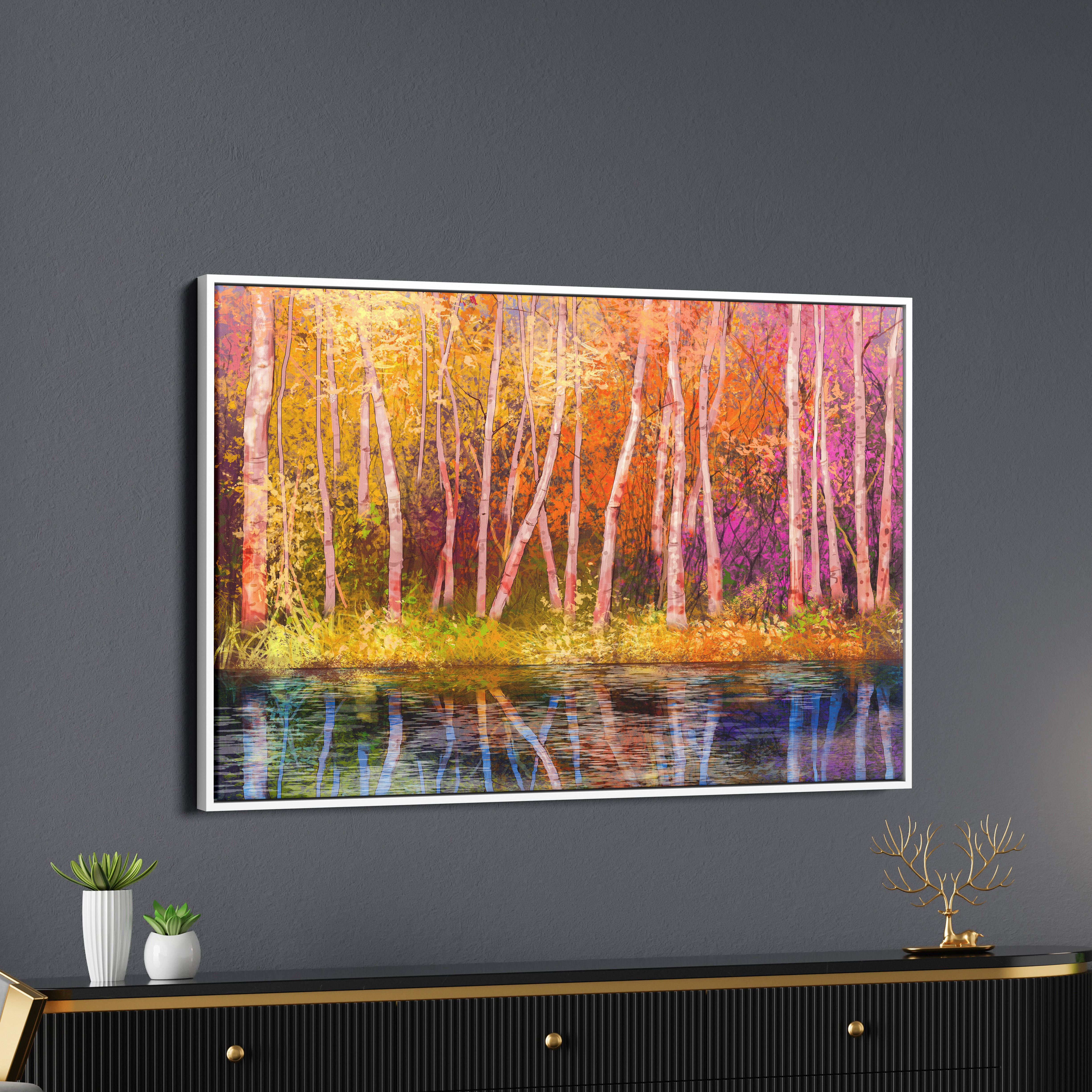 Autumn Forest Canvas Wall Painting
