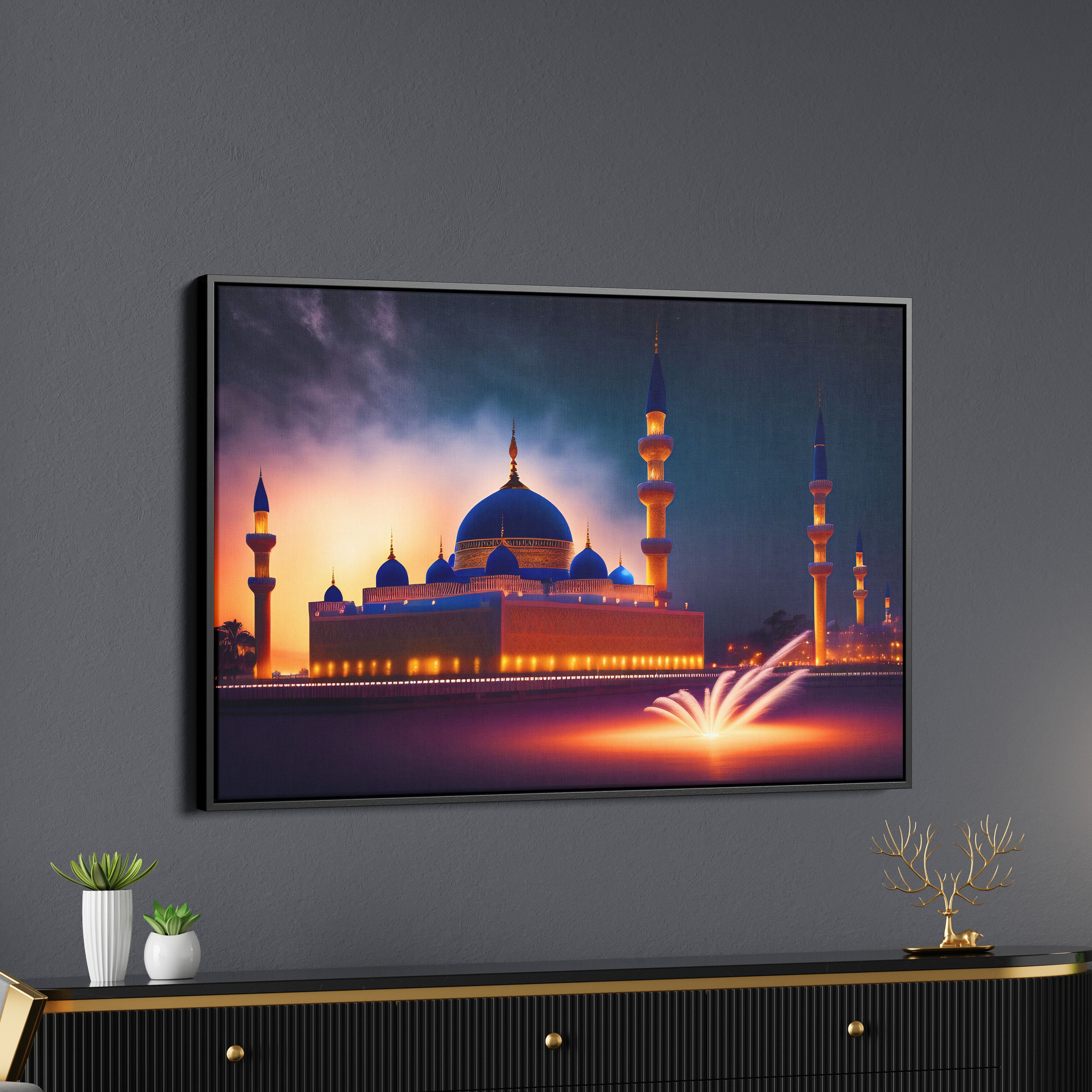 Islamic Attractive Mosque Canvas Wall Painting