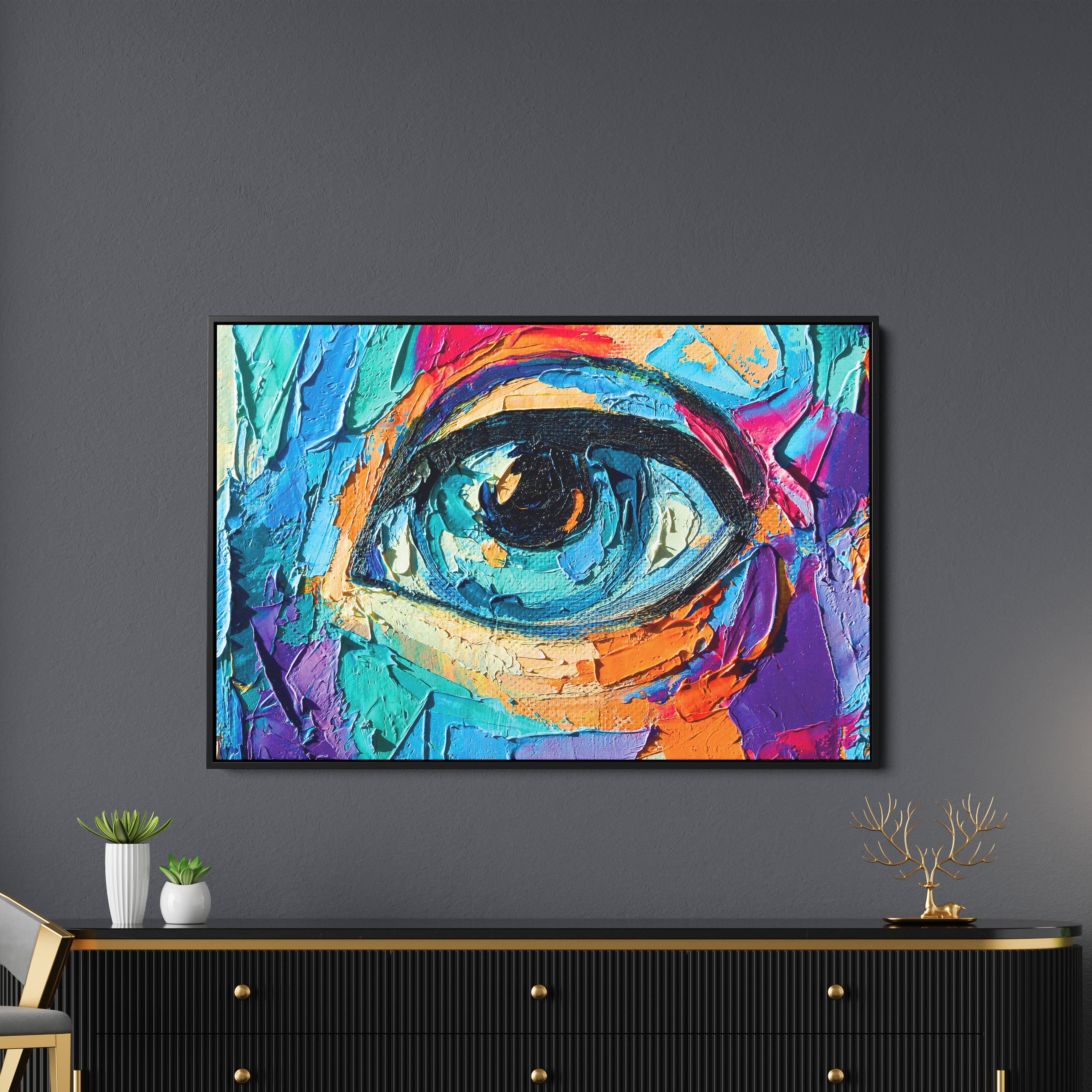 Eye Watching Abstract Art Wall Painting