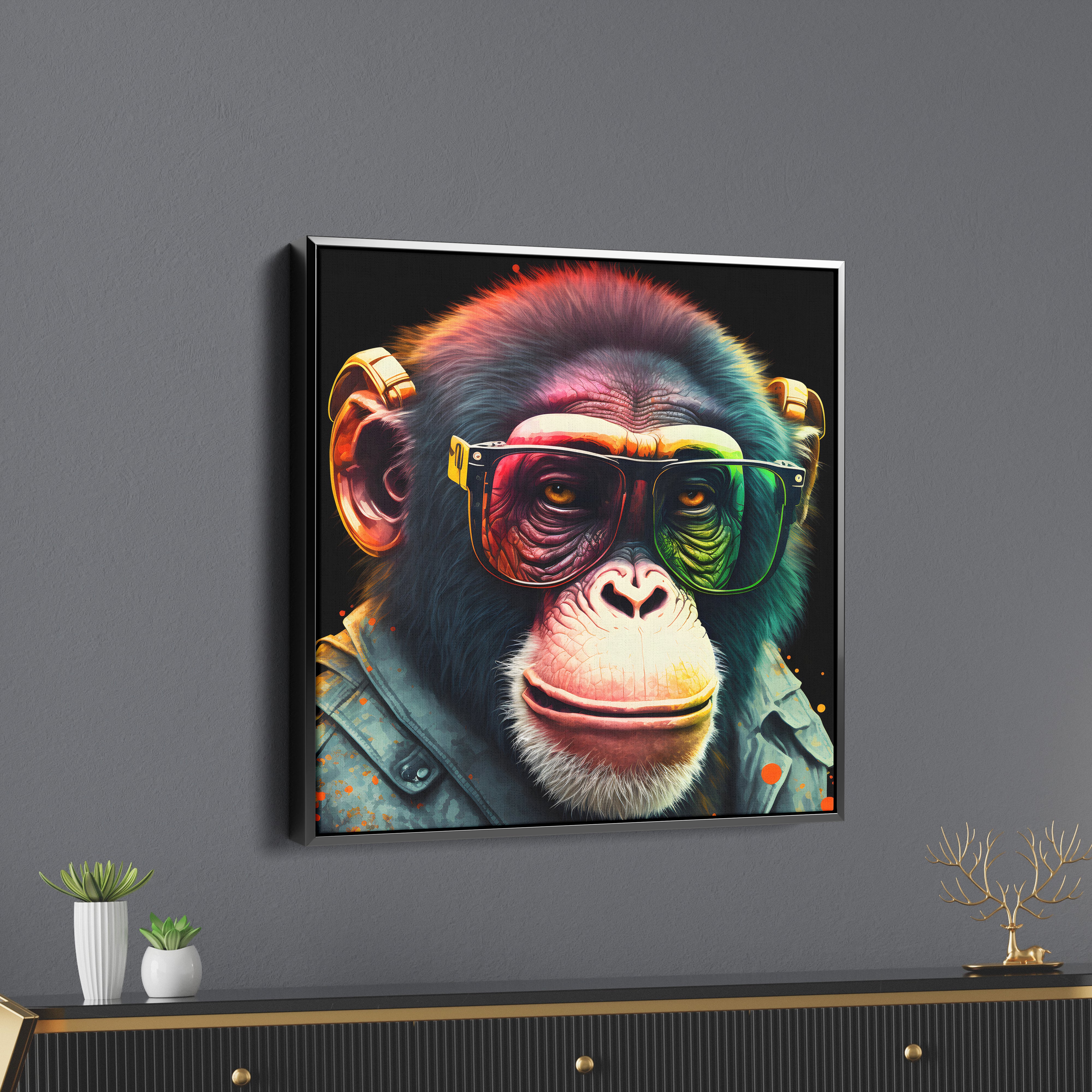 Cool Monkey Canvas Wall Painting
