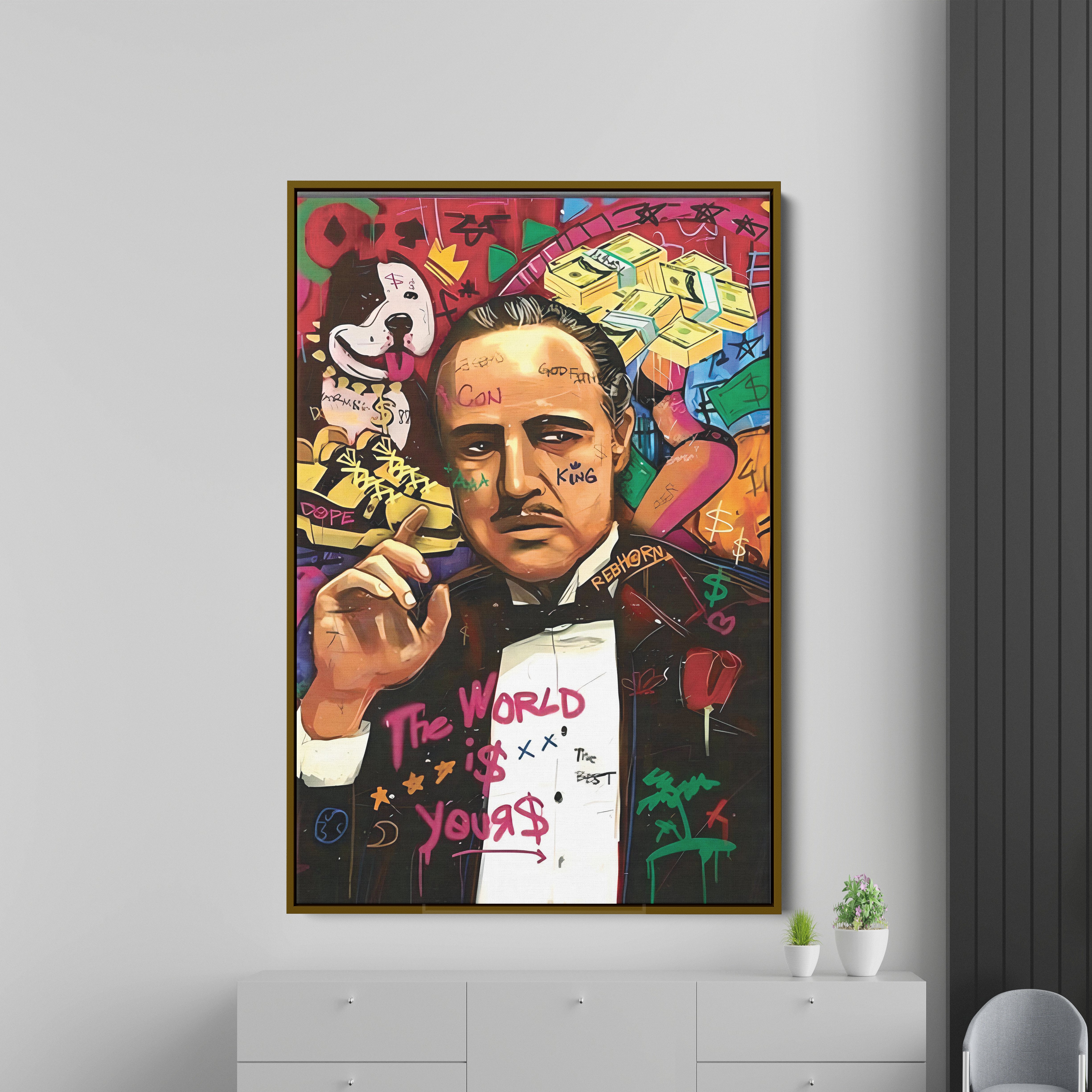The World is Yours Vito Corleone Canvas Wall Painting