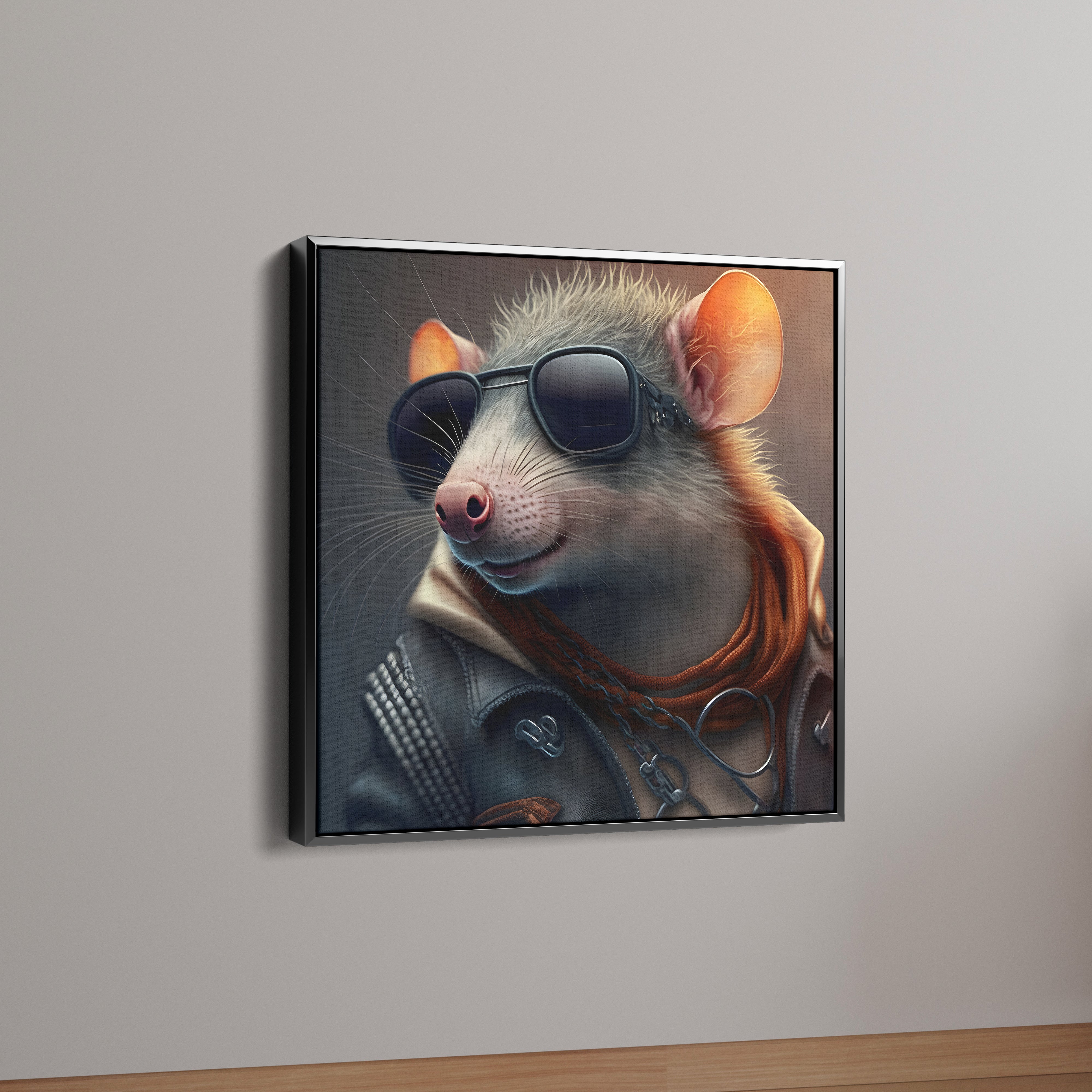 Gangster Mouse Canvas Wall Painting