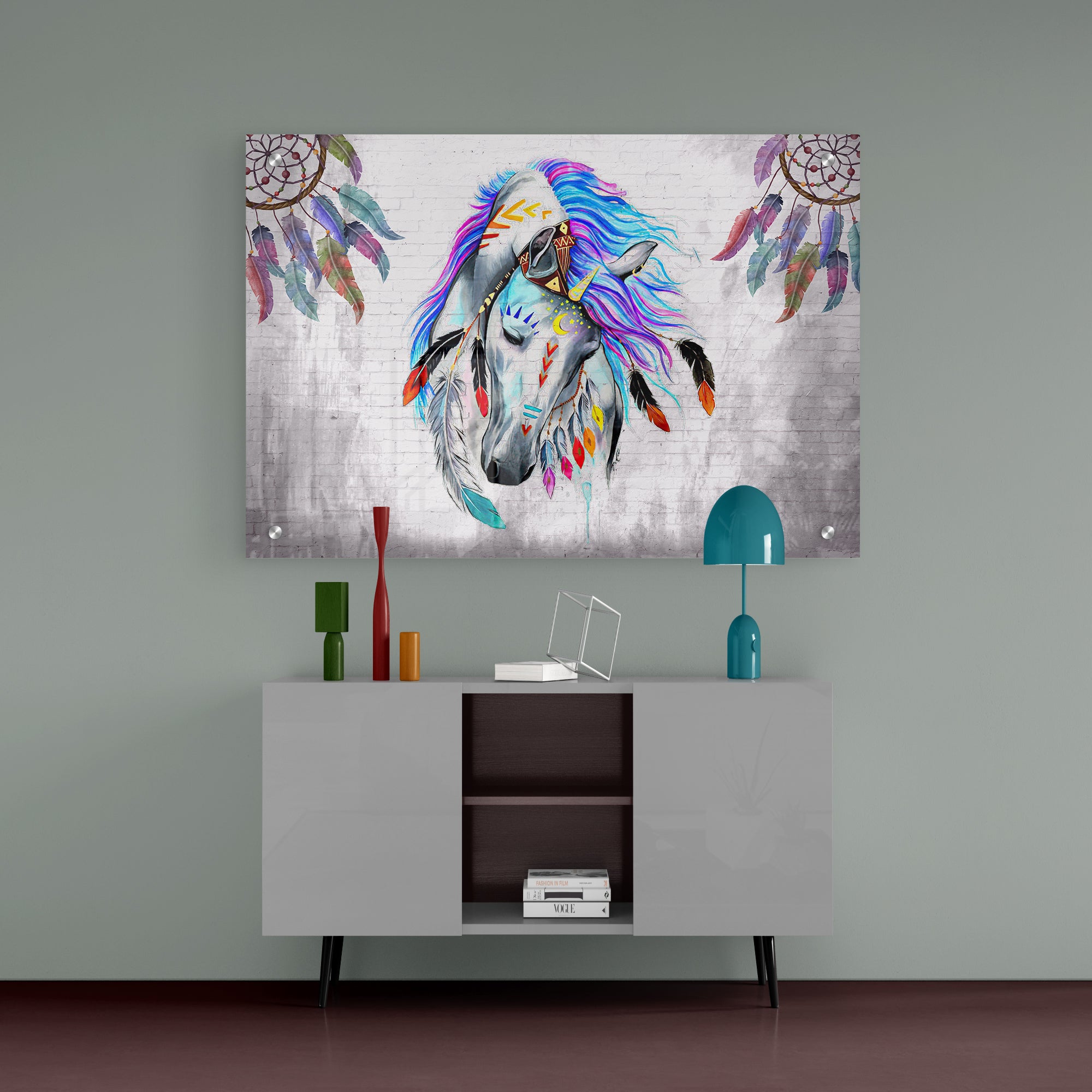 Beautiful Horse Art Vastu Premium Acrylic Wall Painting