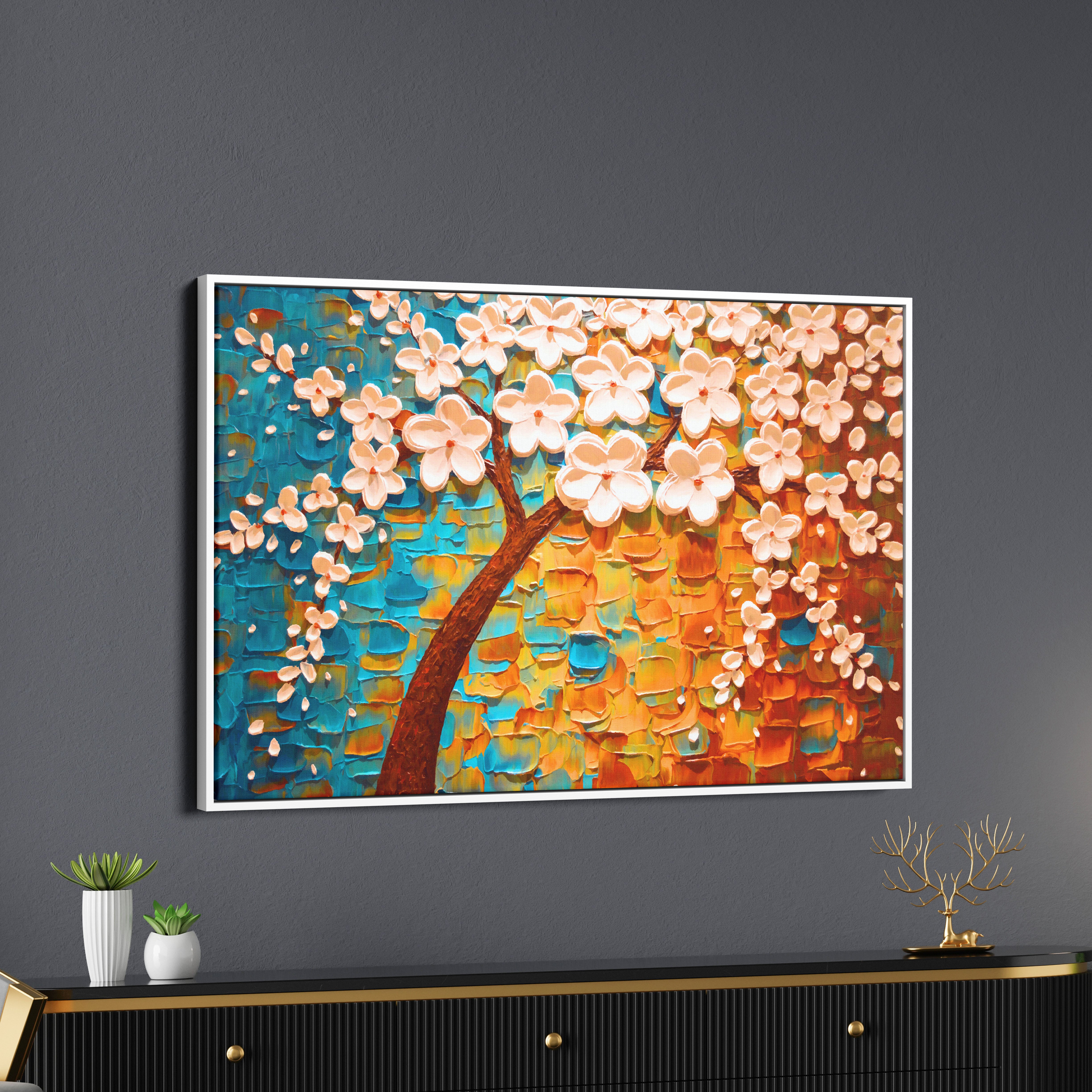 Beautiful Flowers Abstract Art Wall Painting